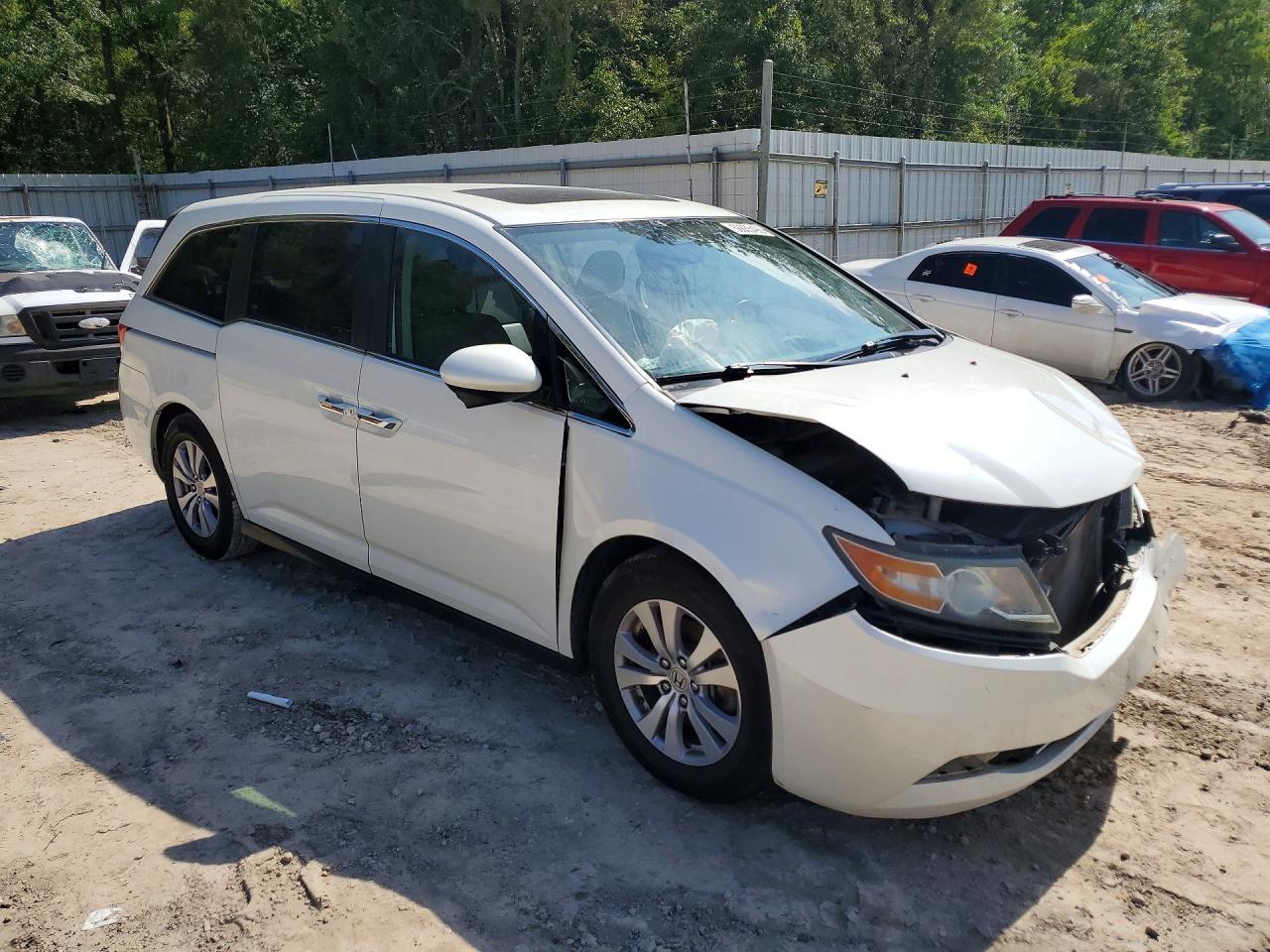 2015 Honda Odyssey Exl White vin: 5FNRL5H6XFB098629