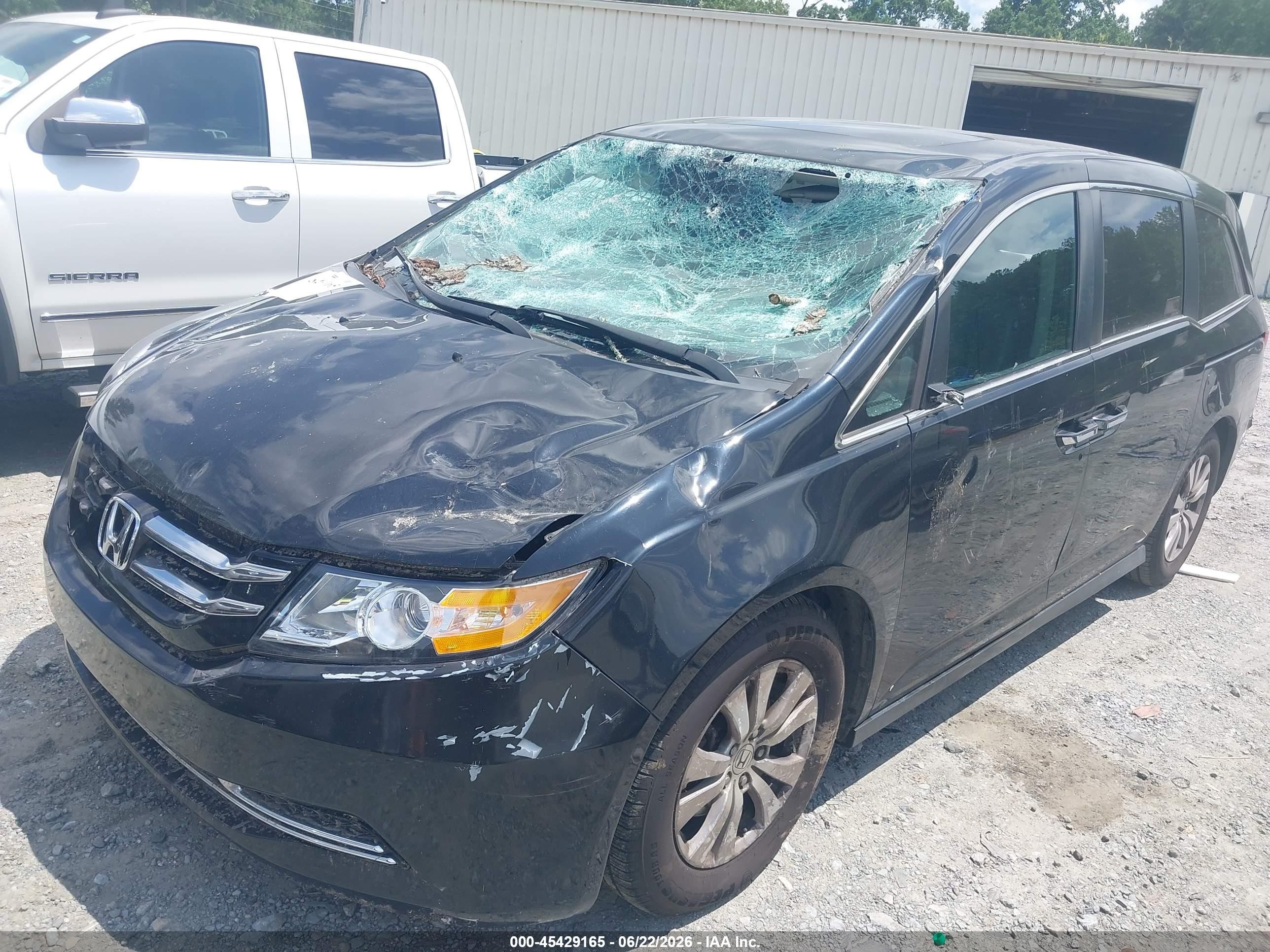 2015 Honda Odyssey Ex-l Black vin: 5FNRL5H6XFB098727