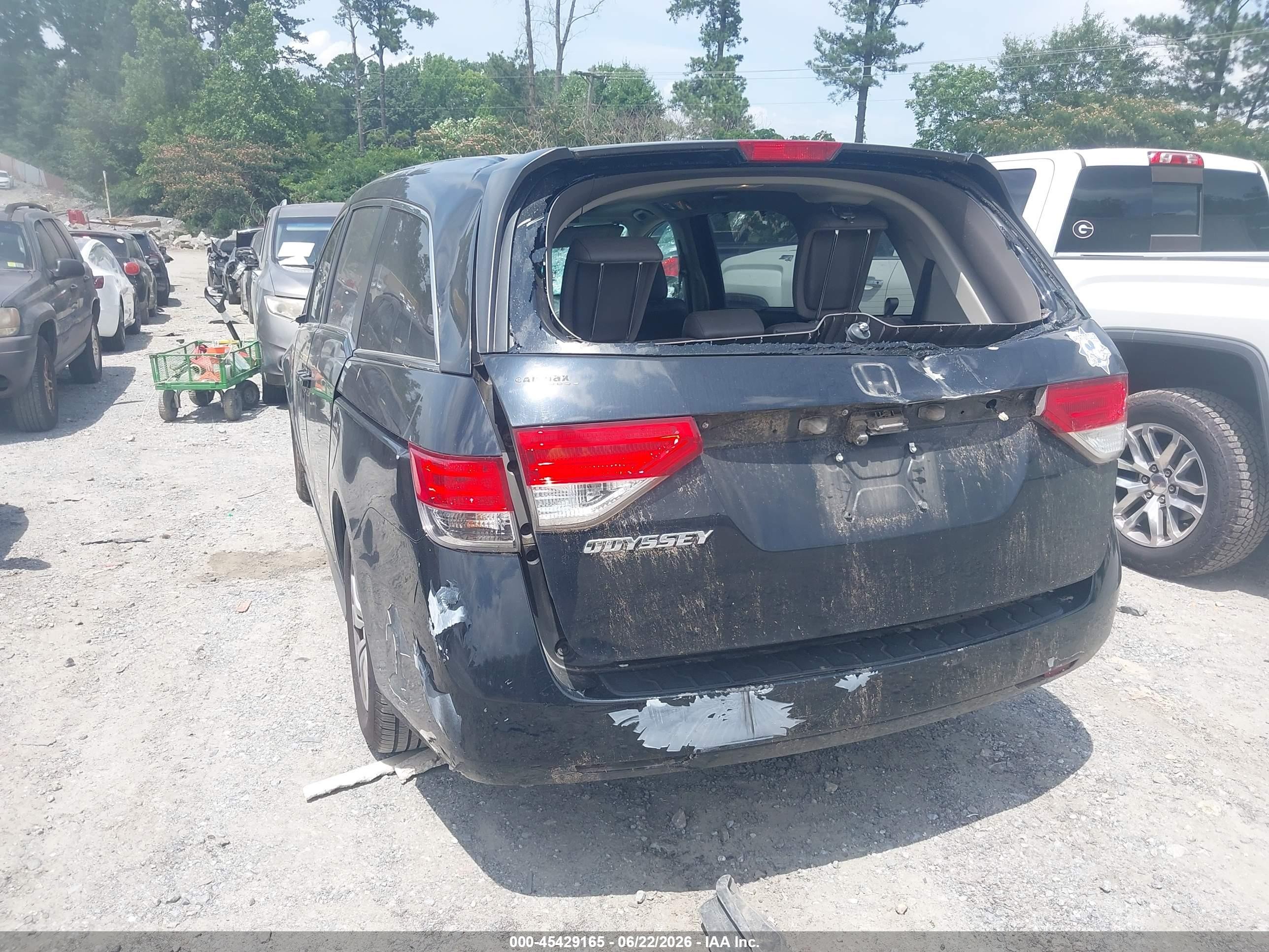 2015 Honda Odyssey Ex-l Black vin: 5FNRL5H6XFB098727