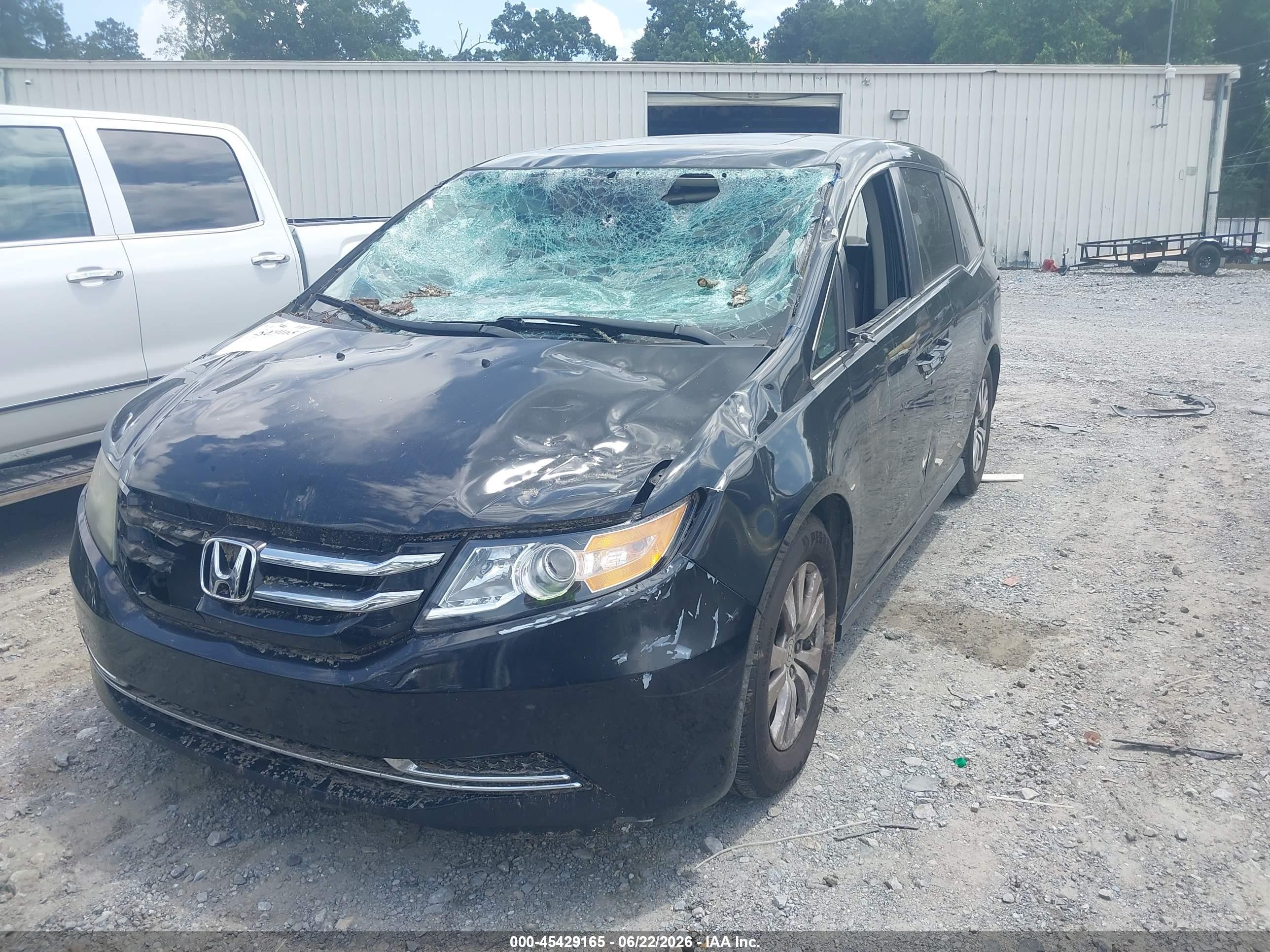 2015 Honda Odyssey Ex-l Black vin: 5FNRL5H6XFB098727