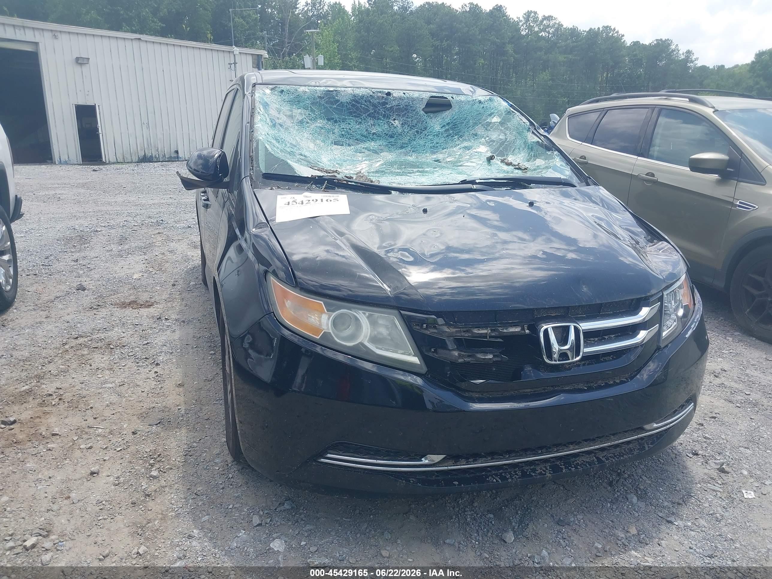 2015 Honda Odyssey Ex-l Black vin: 5FNRL5H6XFB098727