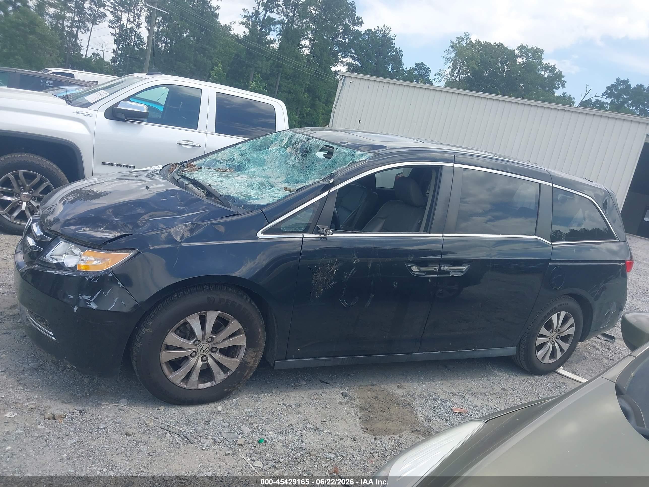 2015 Honda Odyssey Ex-l Black vin: 5FNRL5H6XFB098727