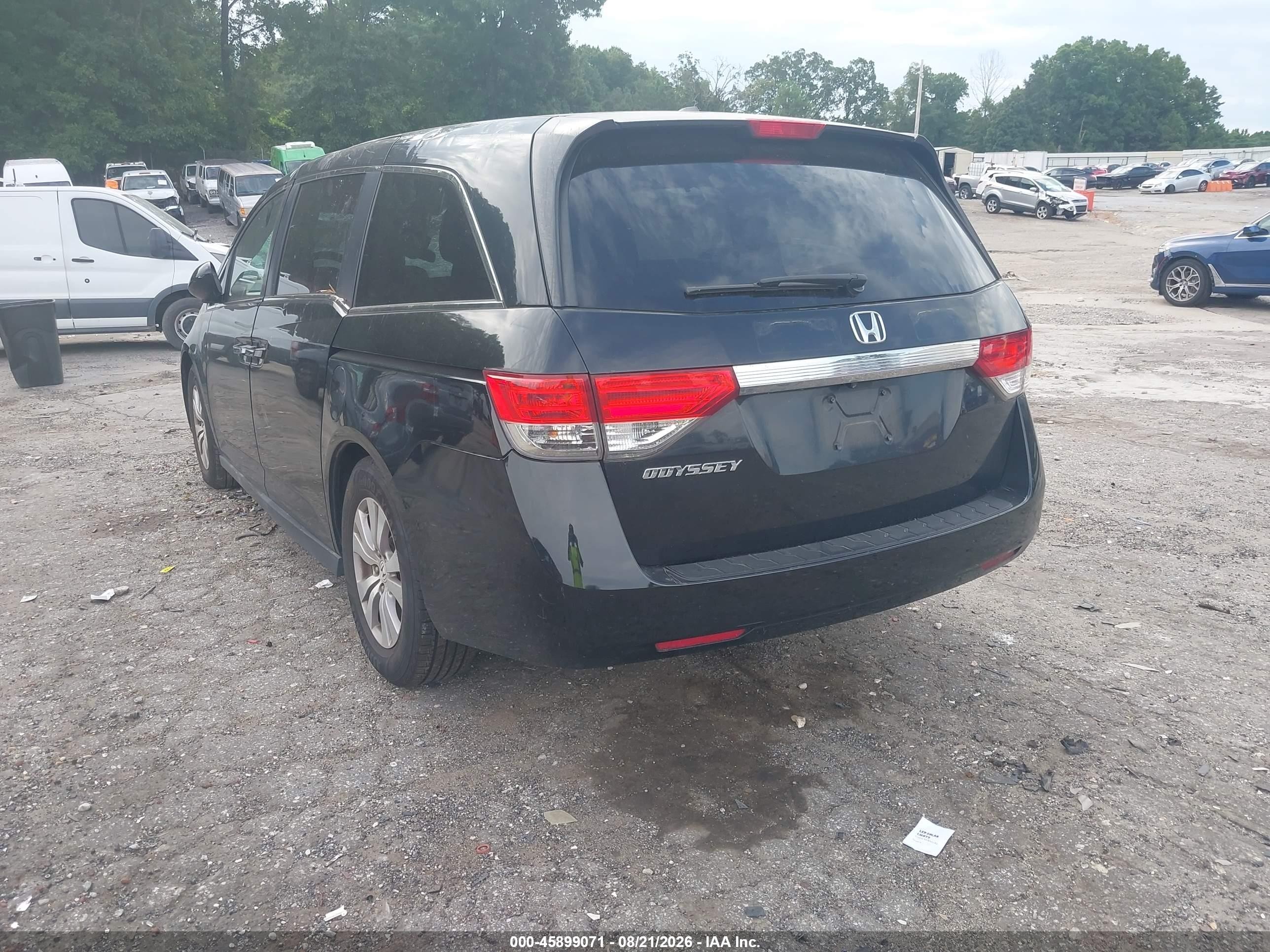 2015 Honda Odyssey Ex-l Black vin: 5FNRL5H6XFB098792