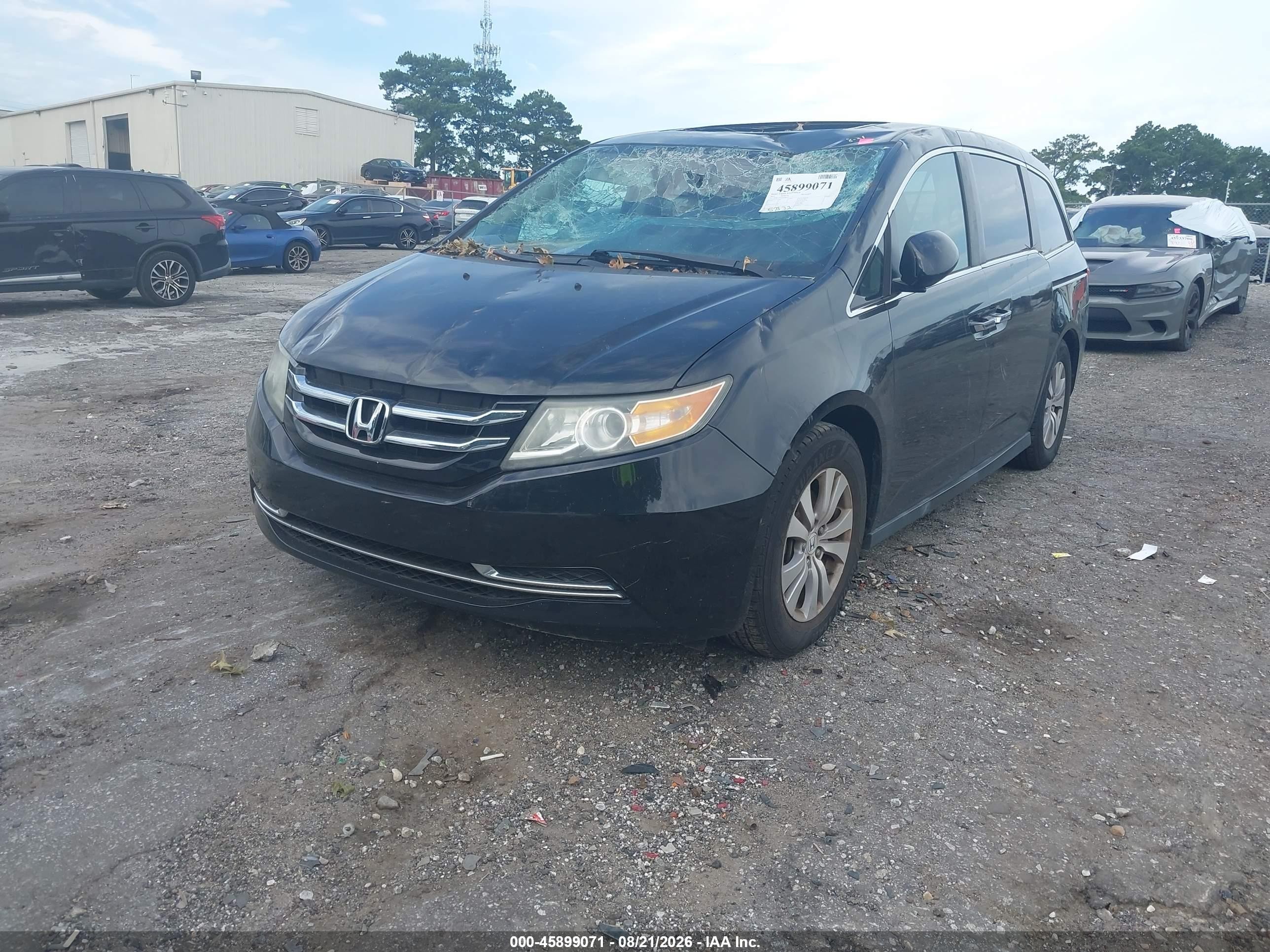 2015 Honda Odyssey Ex-l Black vin: 5FNRL5H6XFB098792