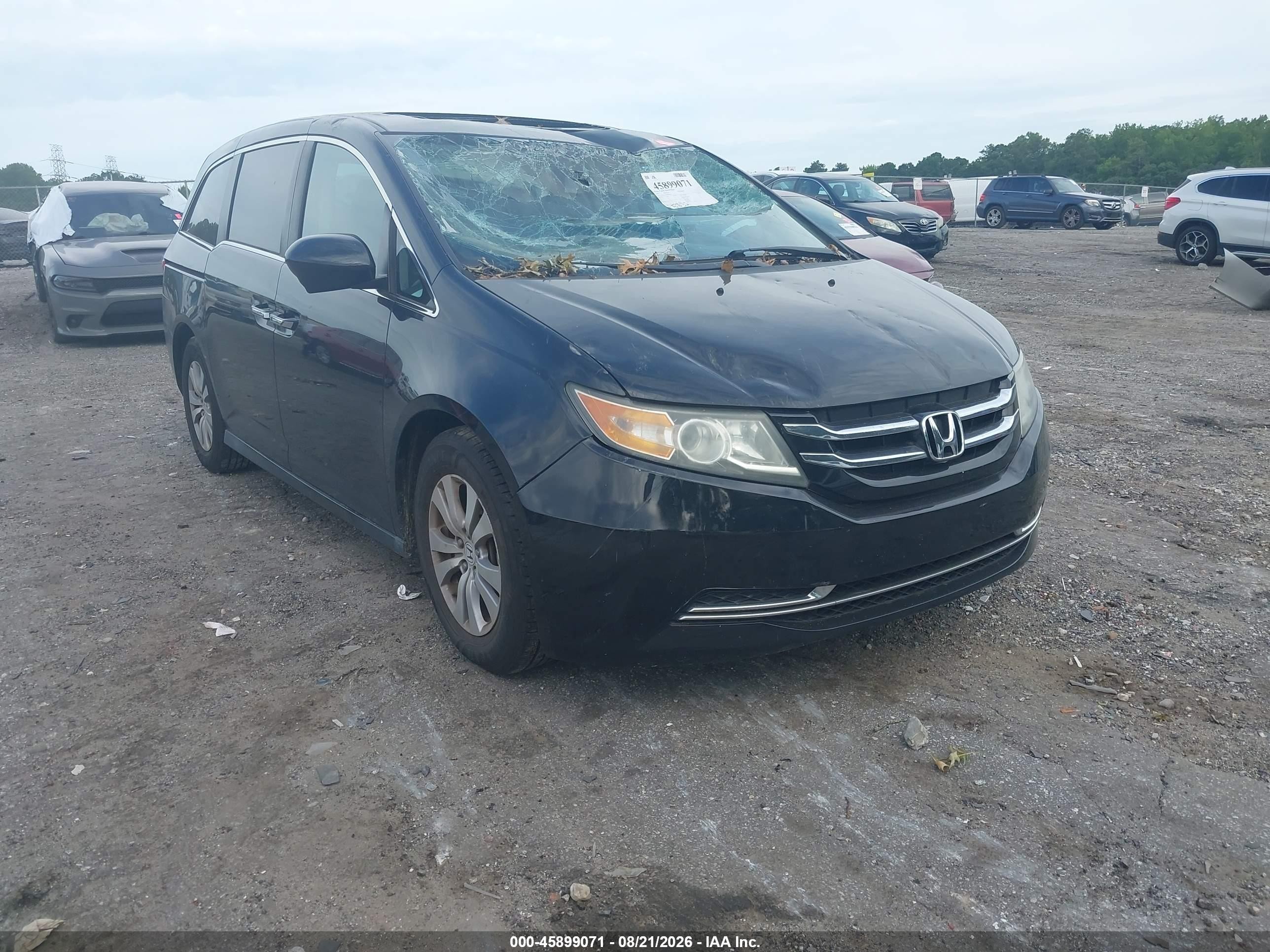 2015 Honda Odyssey Ex-l Black vin: 5FNRL5H6XFB098792