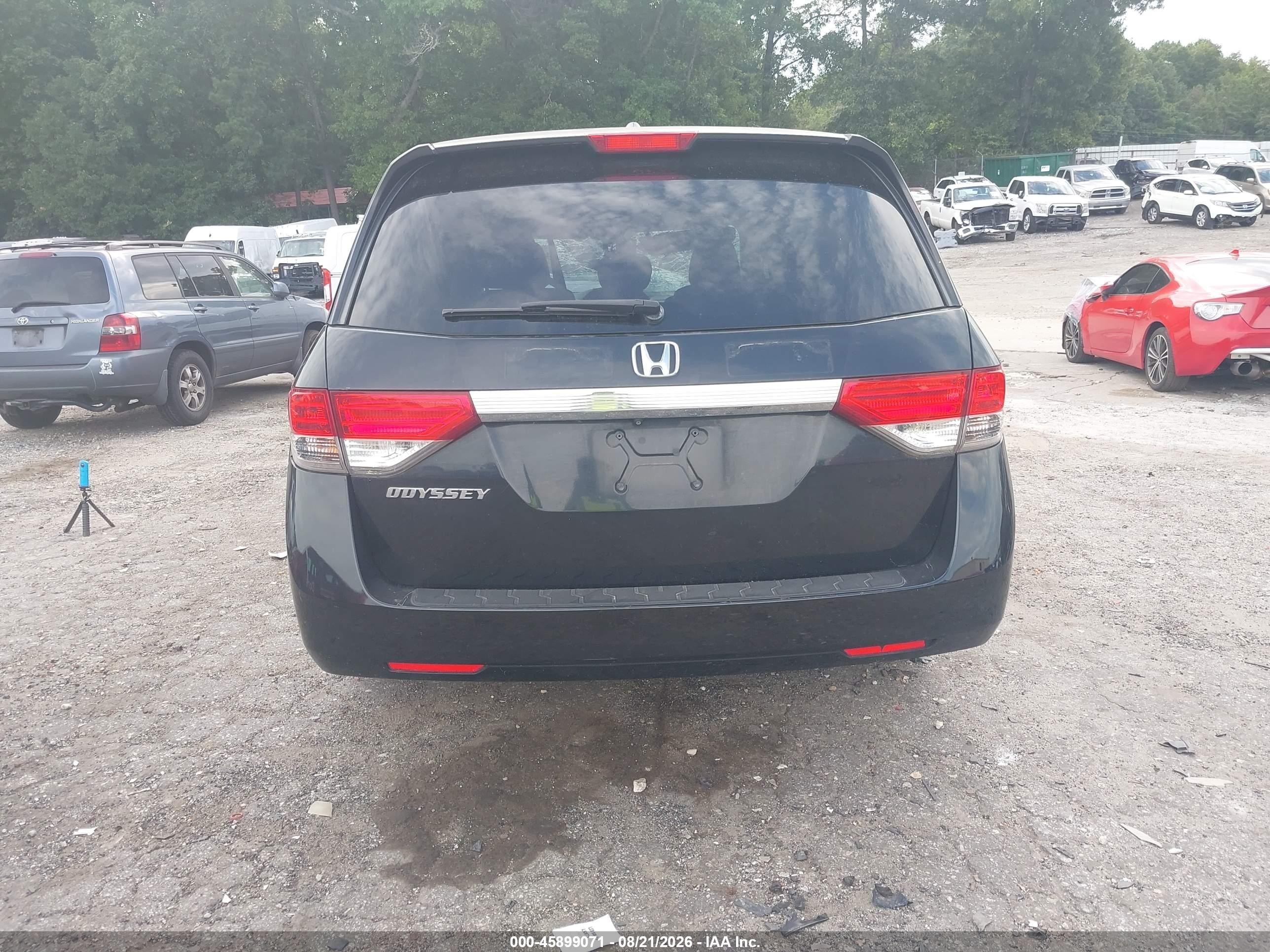 2015 Honda Odyssey Ex-l Black vin: 5FNRL5H6XFB098792