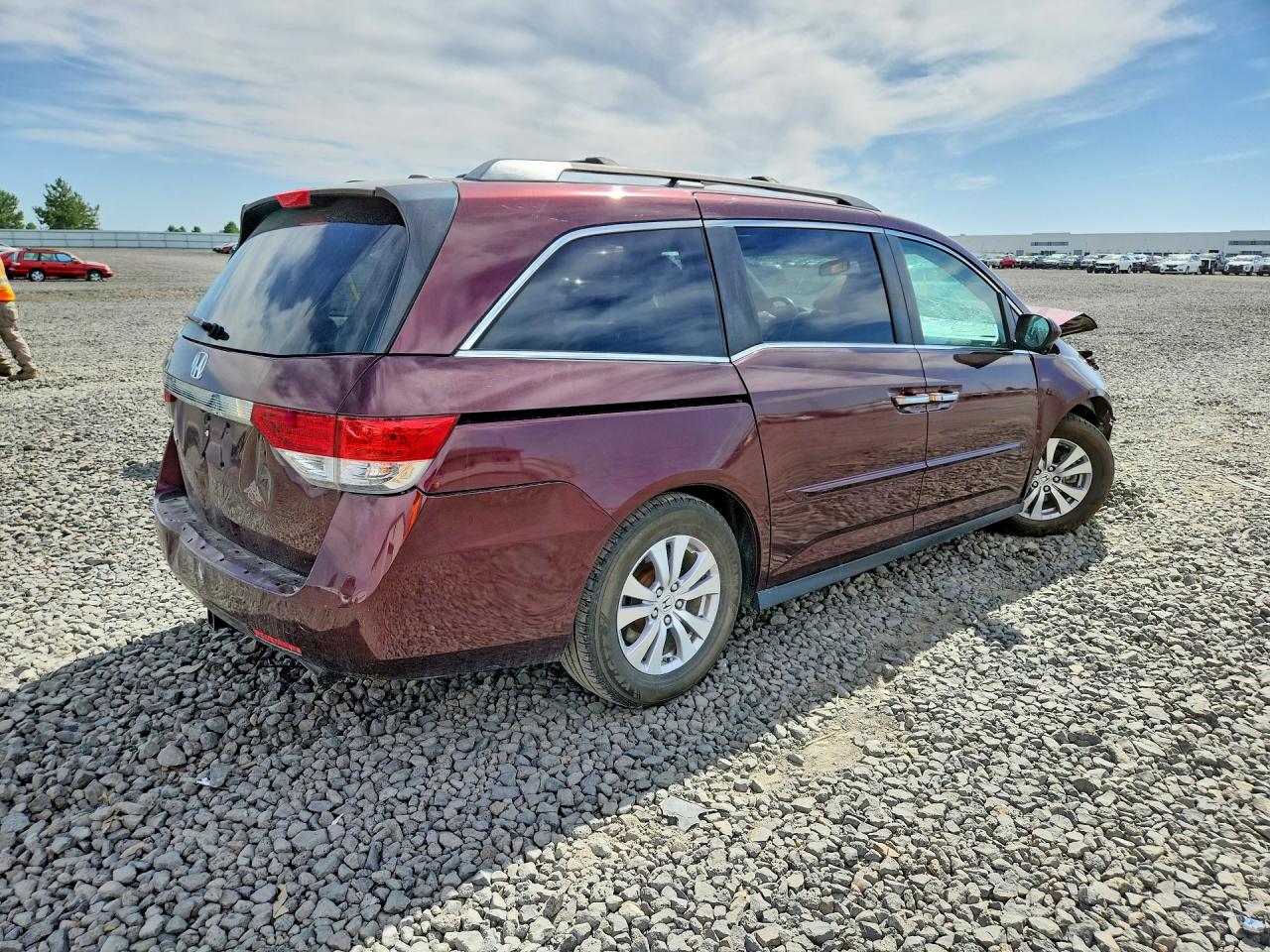 2015 Honda Odyssey Exl Burgundy vin: 5FNRL5H6XFB112139