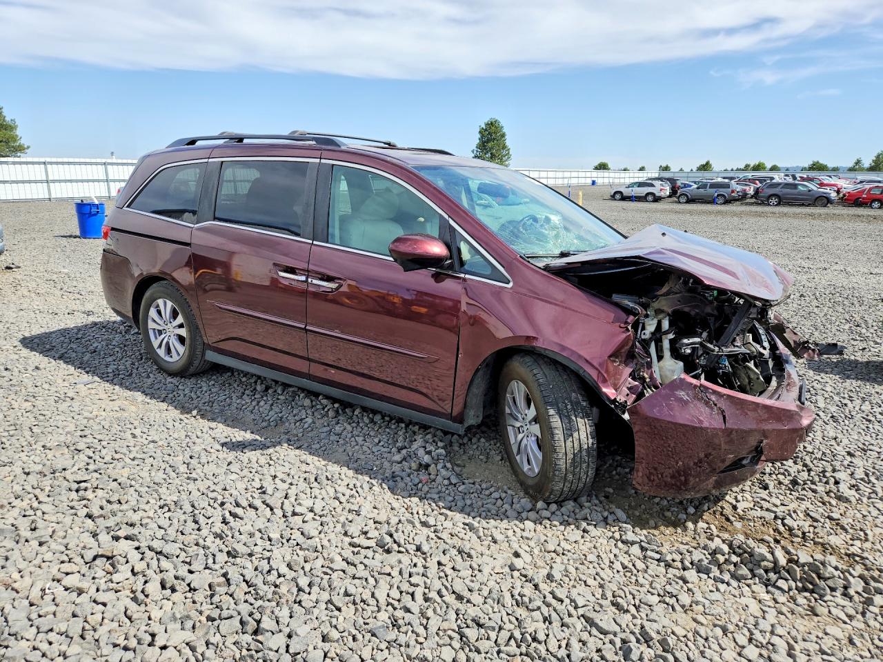 2015 Honda Odyssey Exl Burgundy vin: 5FNRL5H6XFB112139