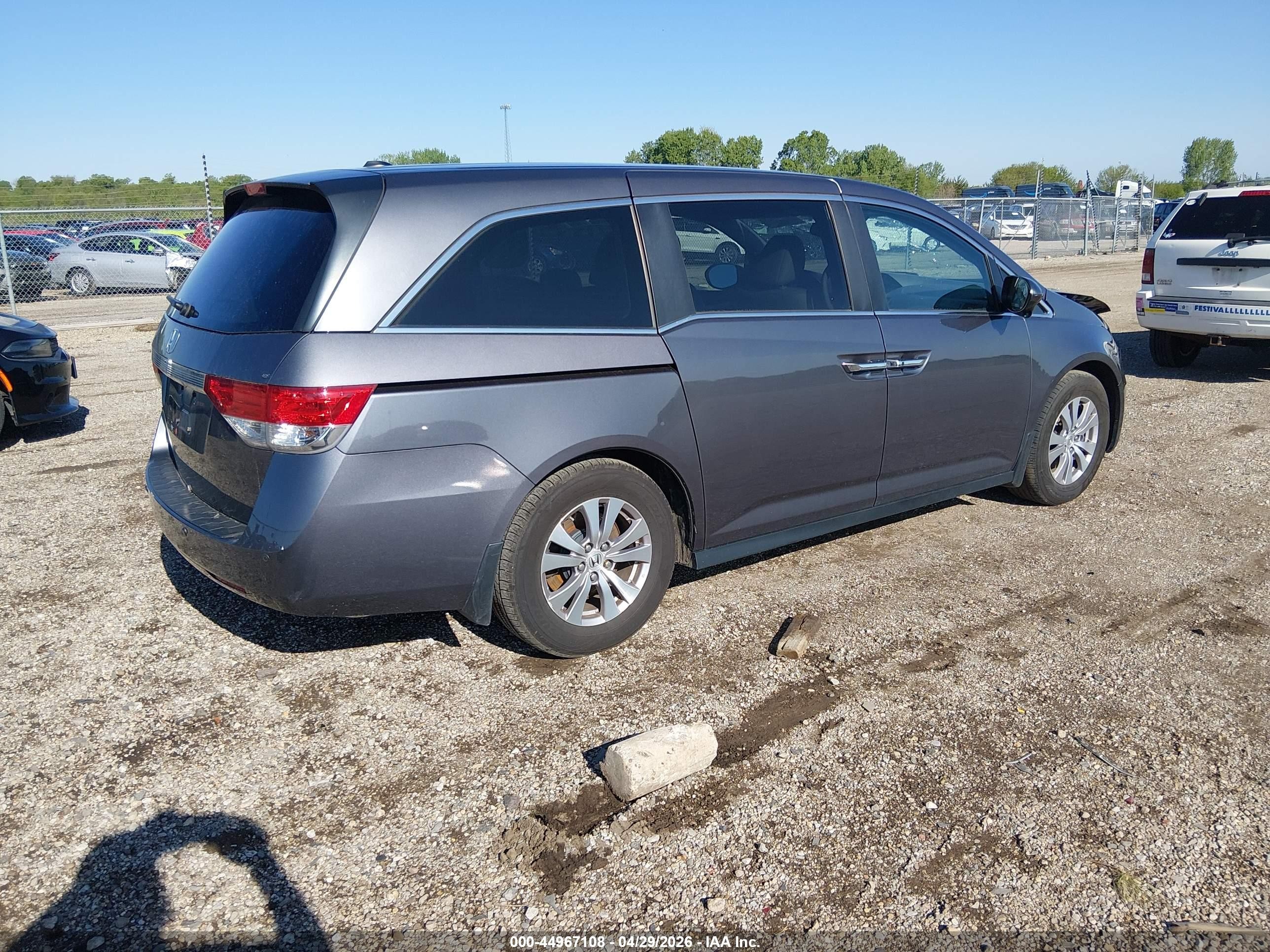 2015 Honda Odyssey Ex-l Gray vin: 5FNRL5H6XFB116188