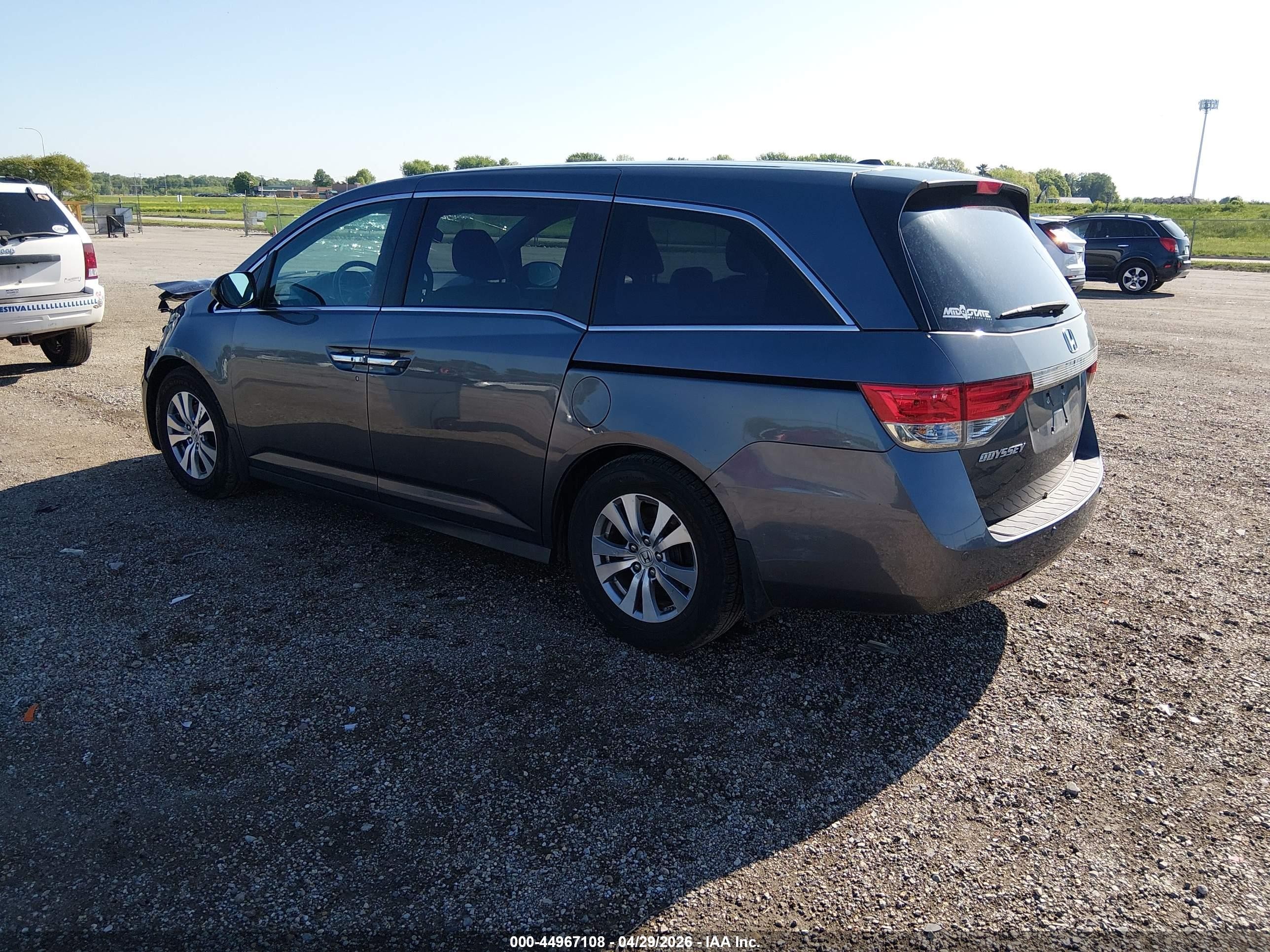 2015 Honda Odyssey Ex-l Gray vin: 5FNRL5H6XFB116188