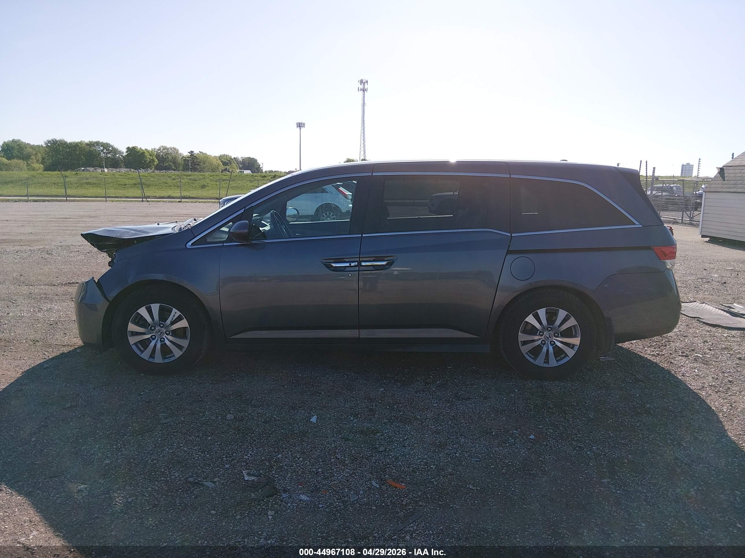 2015 Honda Odyssey Ex-l Gray vin: 5FNRL5H6XFB116188