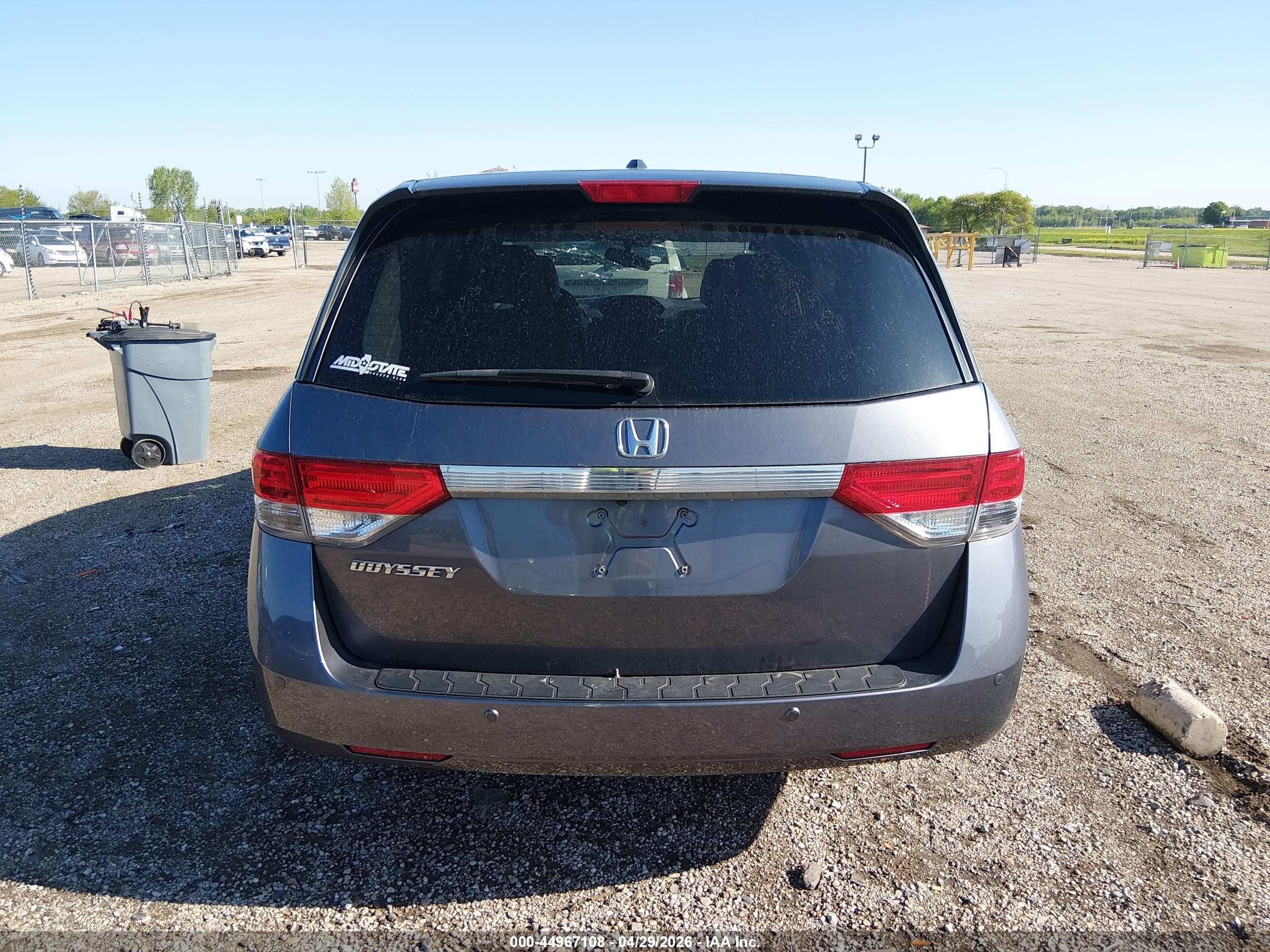 2015 Honda Odyssey Ex-l Gray vin: 5FNRL5H6XFB116188
