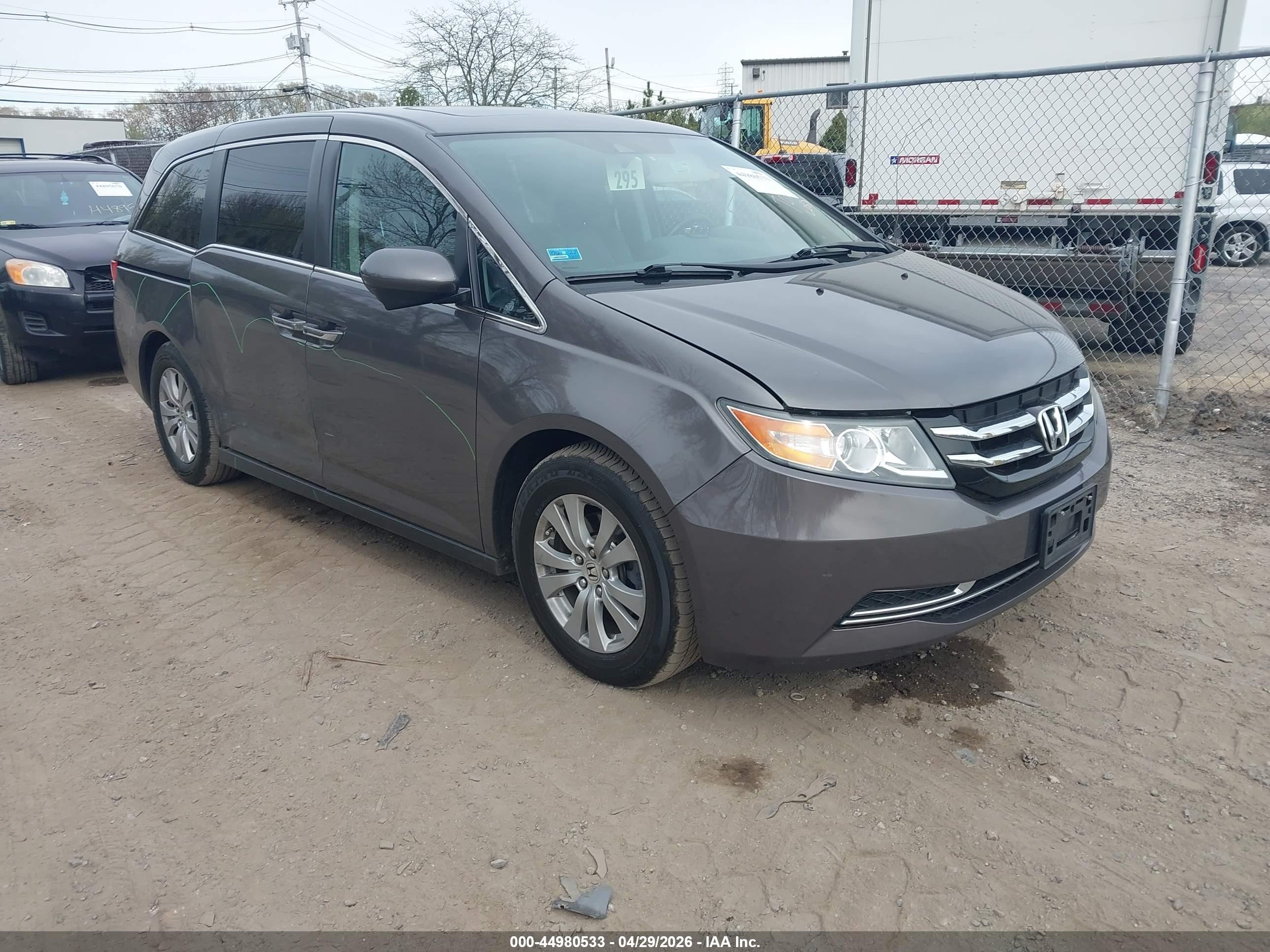 2015 Honda Odyssey Ex-l Gray vin: 5FNRL5H6XFB128776