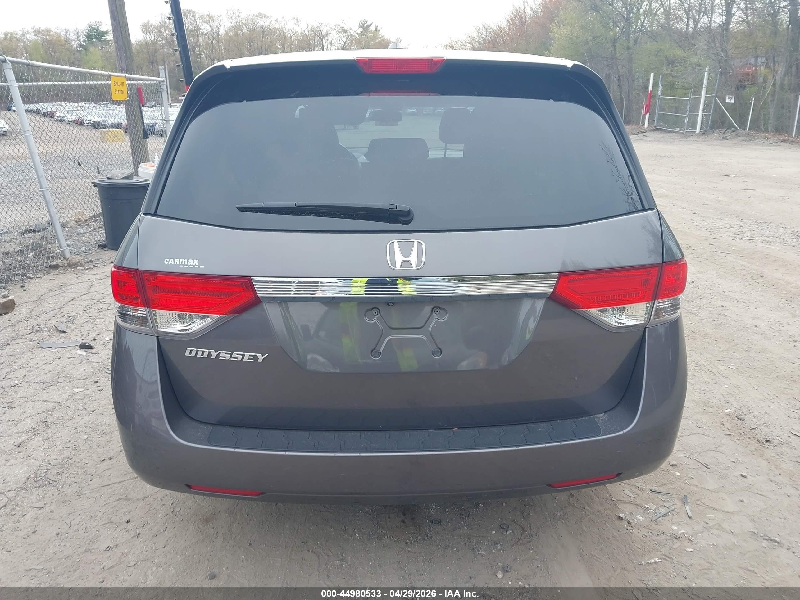 2015 Honda Odyssey Ex-l Gray vin: 5FNRL5H6XFB128776