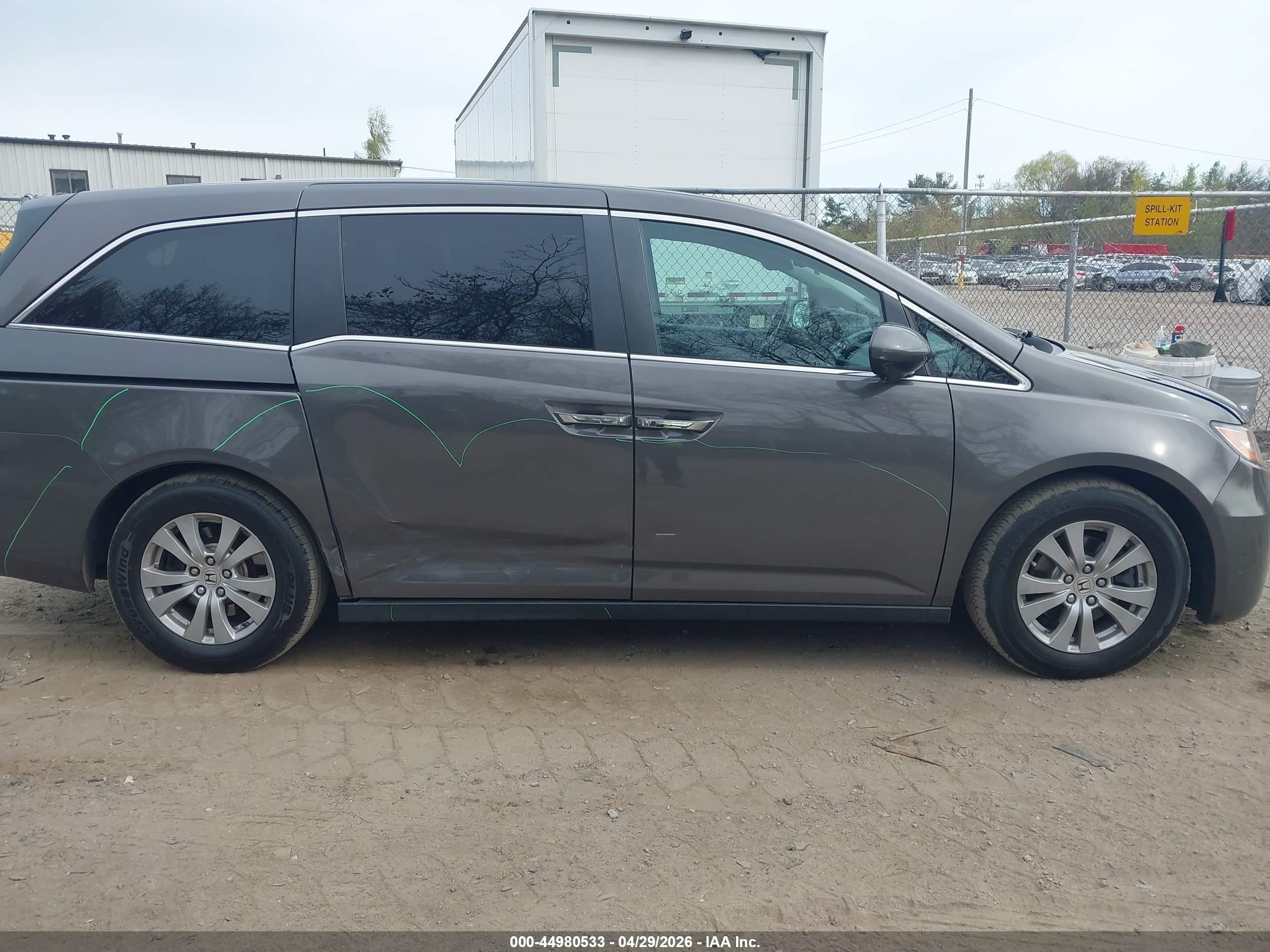 2015 Honda Odyssey Ex-l Gray vin: 5FNRL5H6XFB128776