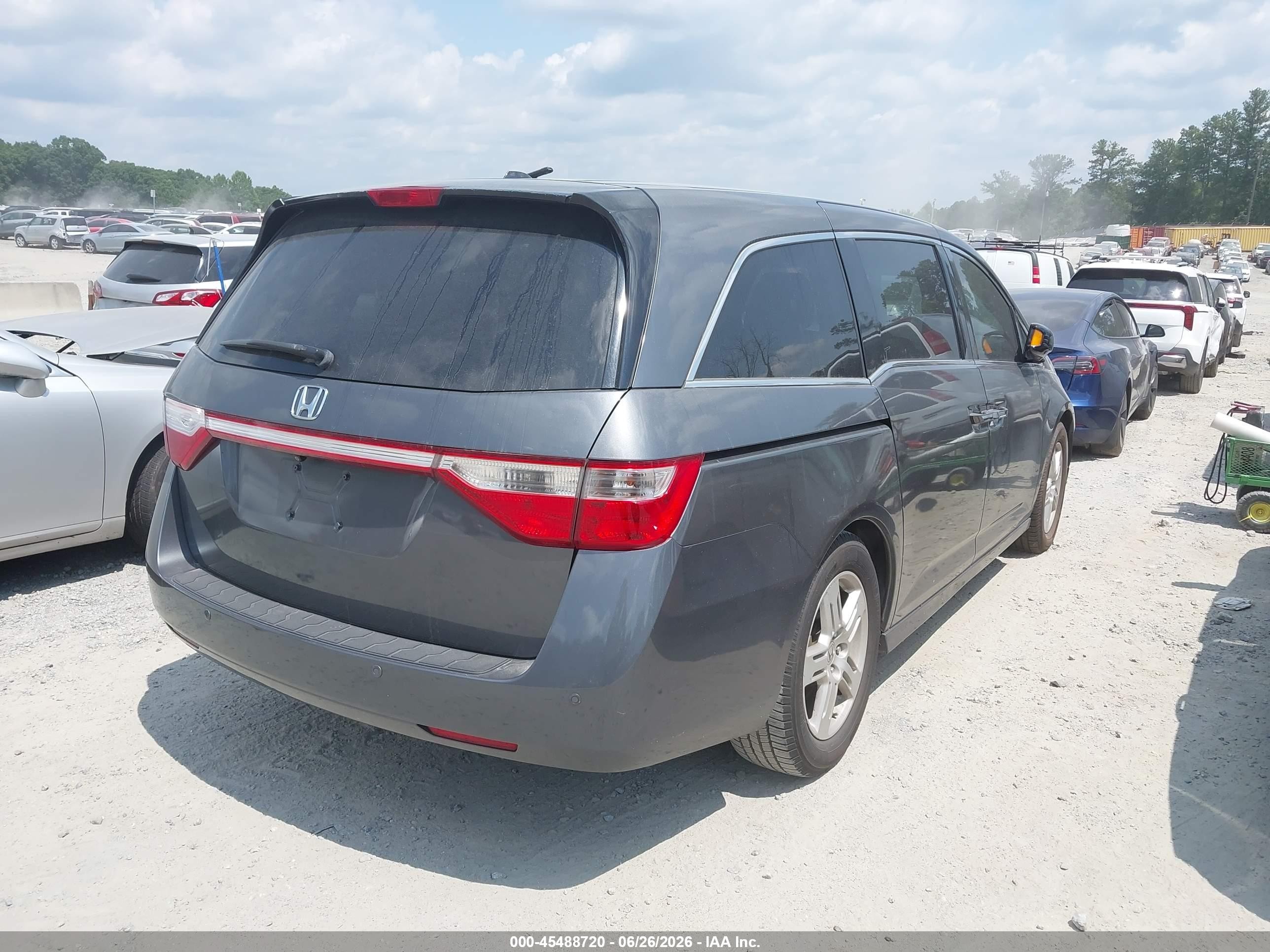 2011 Honda Odyssey Touring/touring Elite Серый vin: 5FNRL5H90BB074215