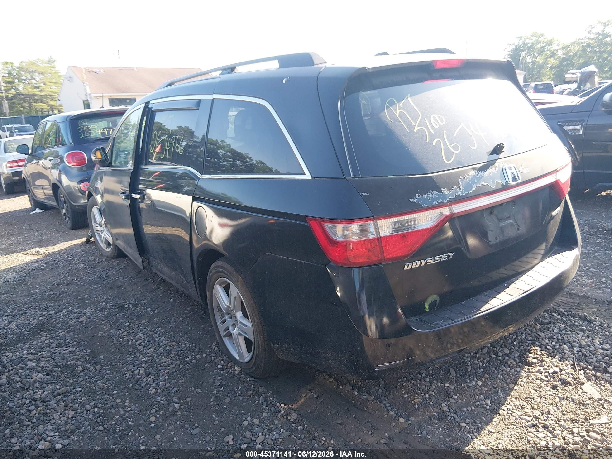 2012 Honda Odyssey Touring/touring Elite Black vin: 5FNRL5H90CB014372