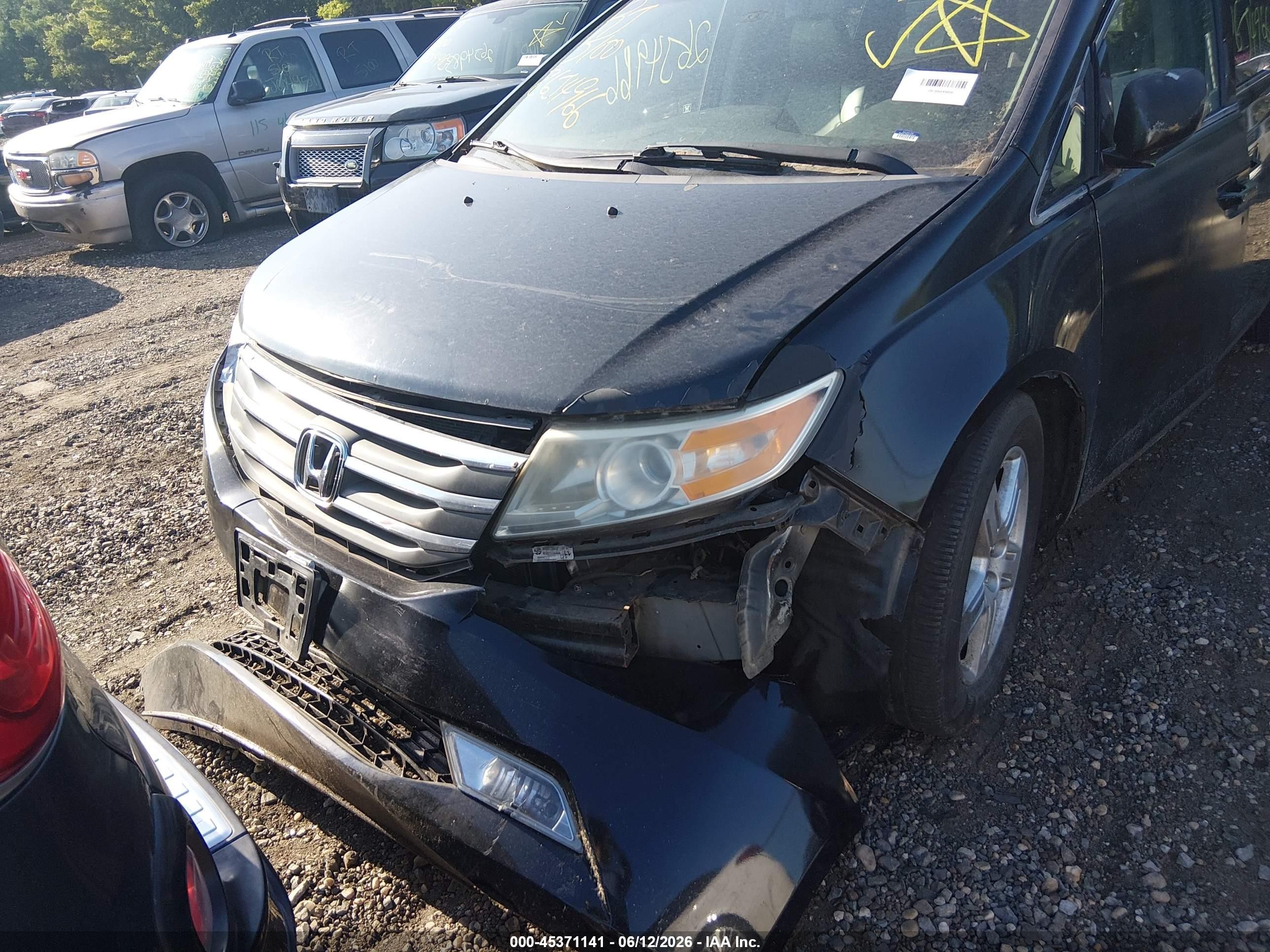 2012 Honda Odyssey Touring/touring Elite Black vin: 5FNRL5H90CB014372