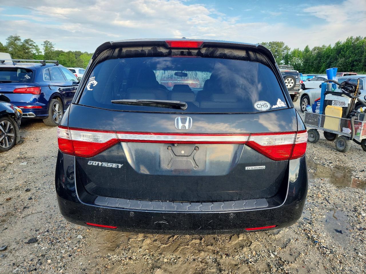 2012 Honda Odyssey Touring Black vin: 5FNRL5H90CB040048