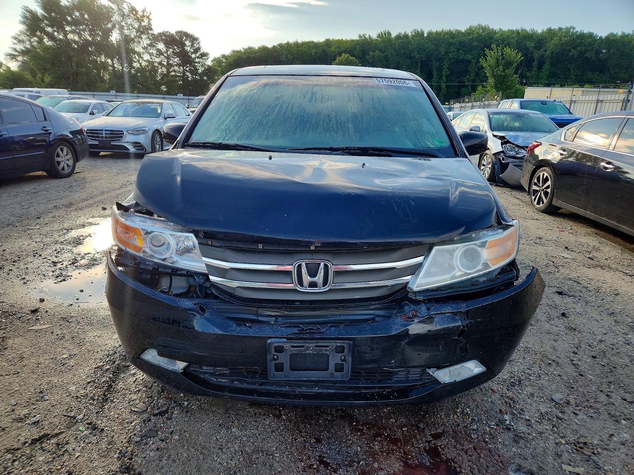 2012 Honda Odyssey Touring Black vin: 5FNRL5H90CB040048