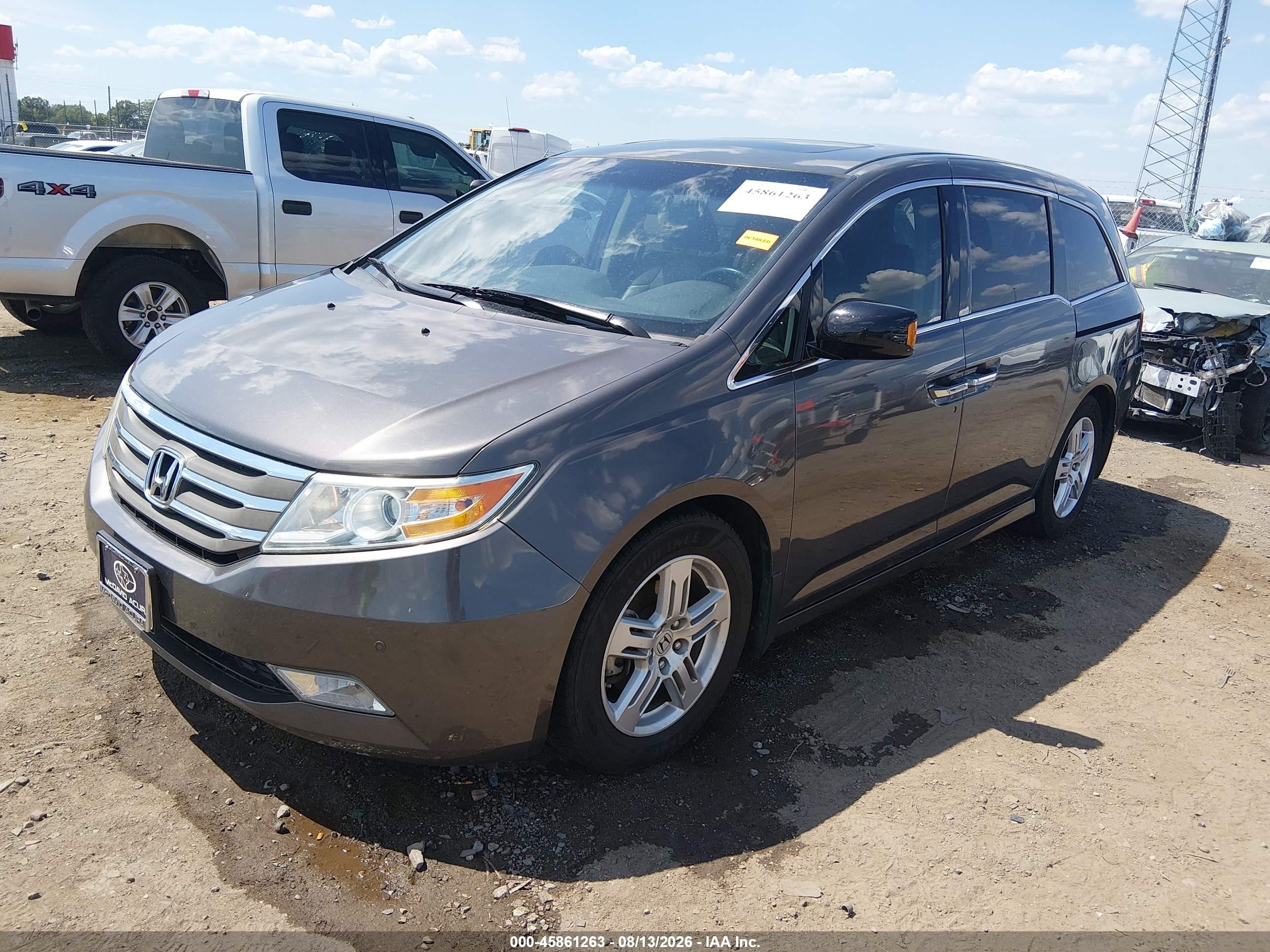 2012 Honda Odyssey Touring/touring Elite Gray vin: 5FNRL5H90CB043158