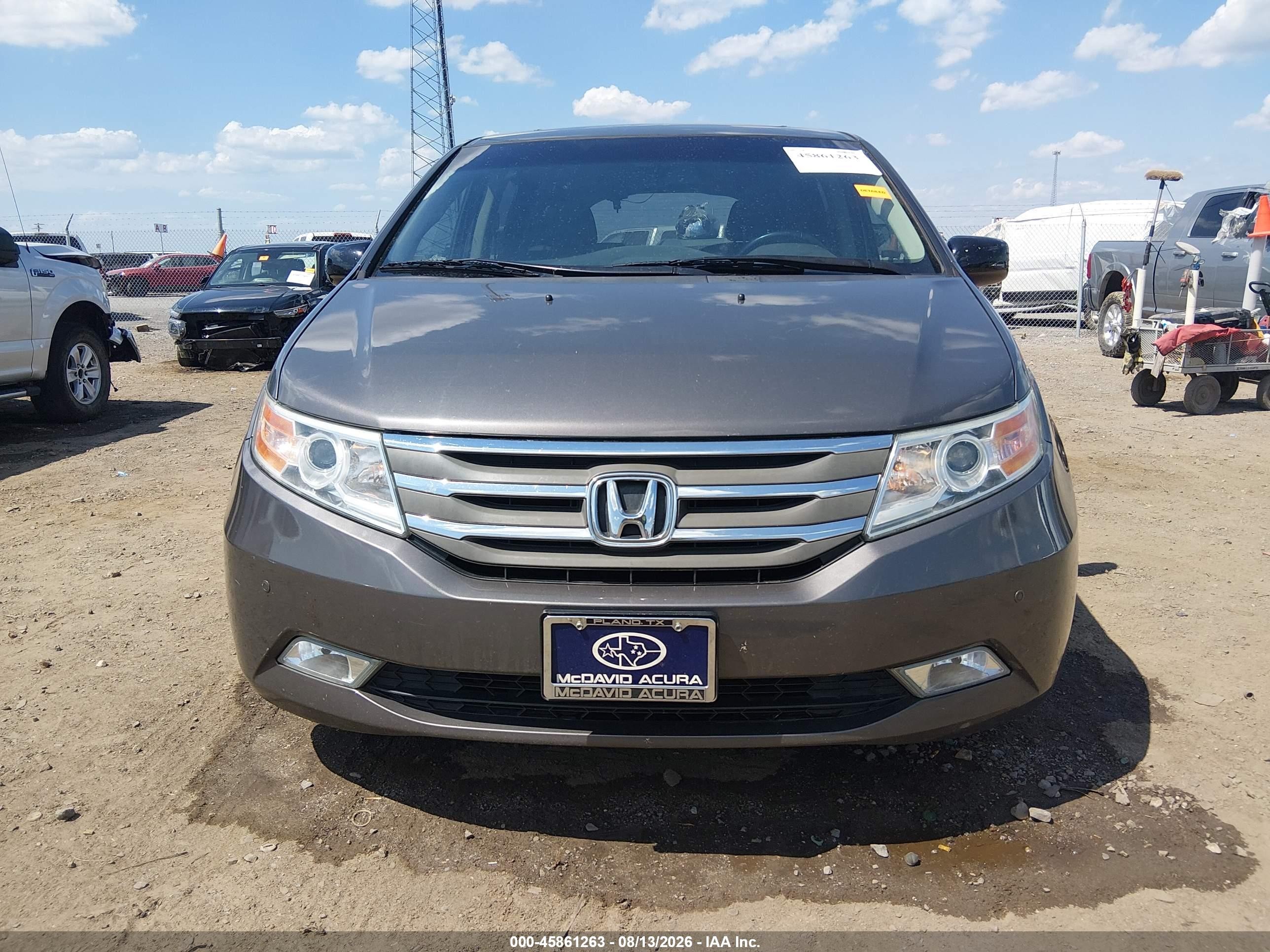 2012 Honda Odyssey Touring/touring Elite Gray vin: 5FNRL5H90CB043158