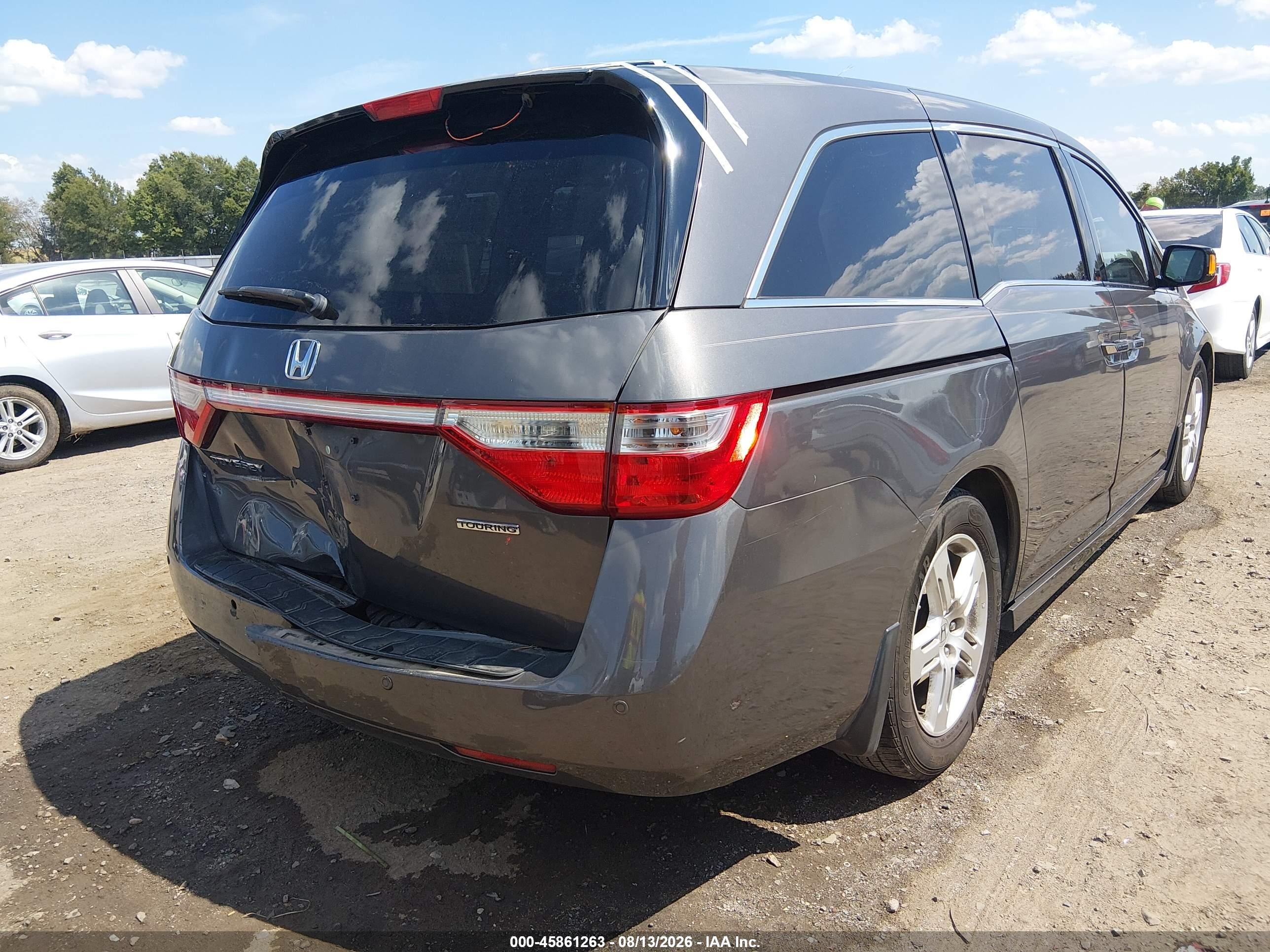 2012 Honda Odyssey Touring/touring Elite Gray vin: 5FNRL5H90CB043158