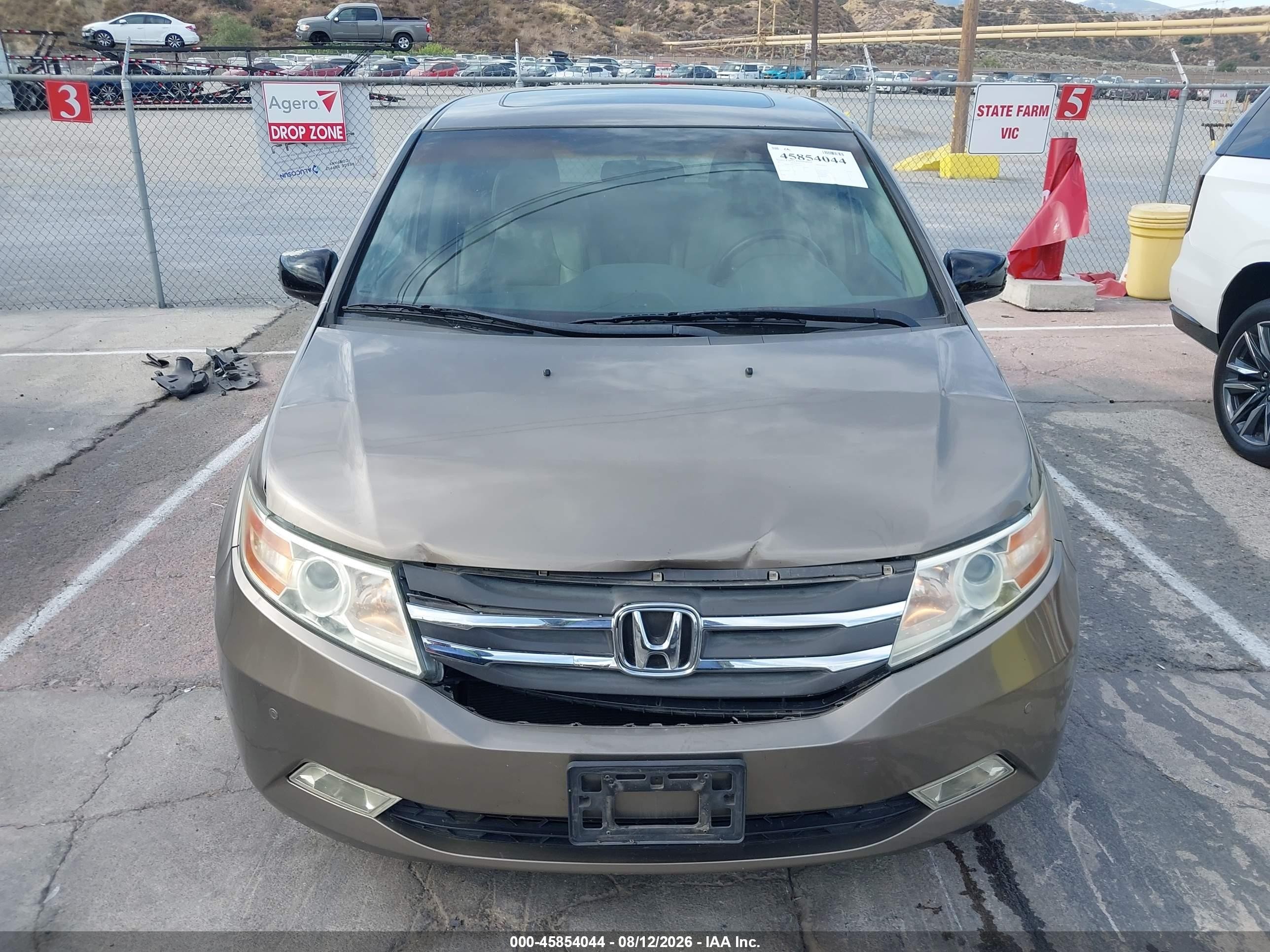 2012 Honda Odyssey Touring/touring Elite Gray vin: 5FNRL5H90CB092439