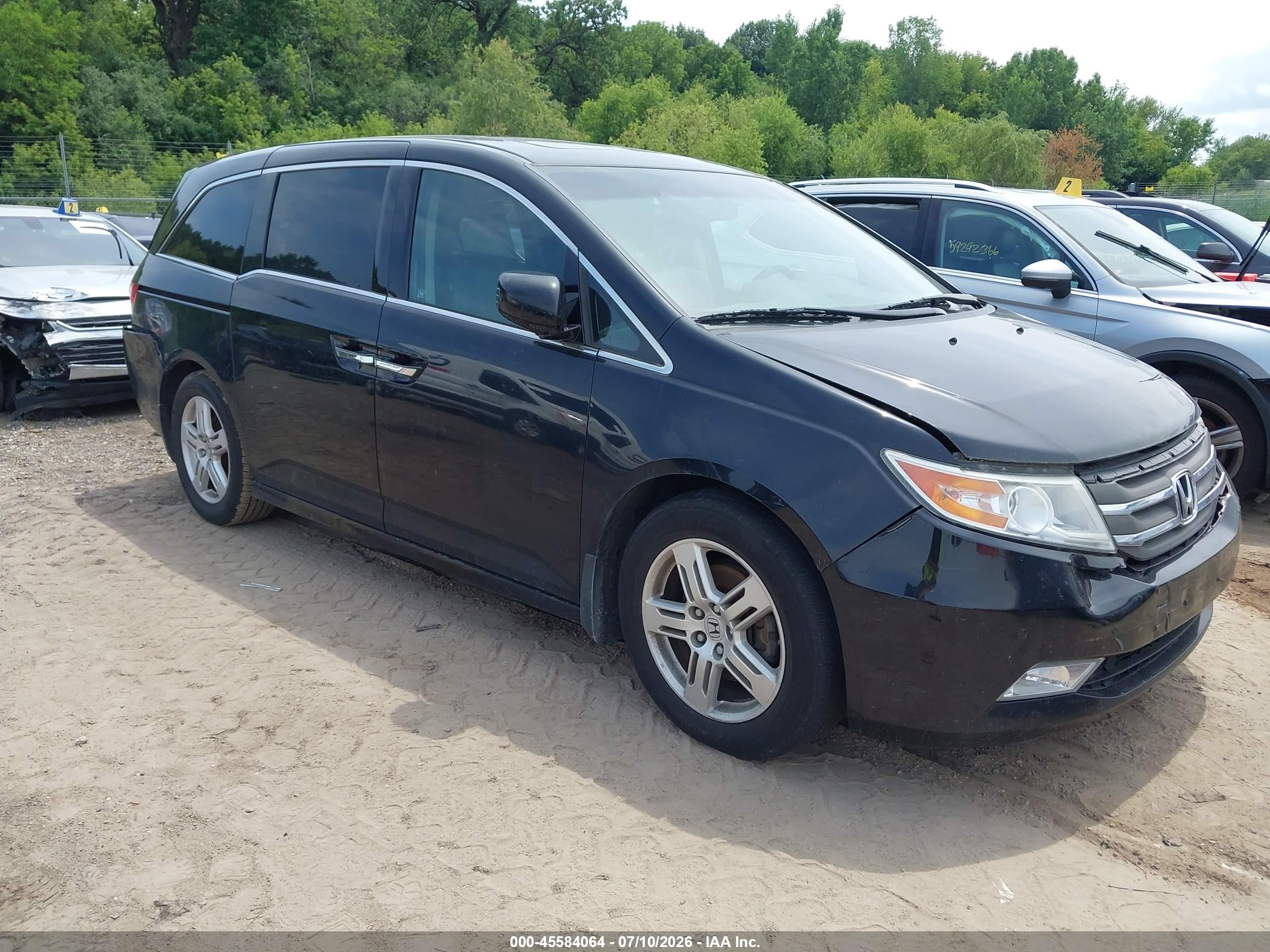 2012 Honda Odyssey Touring/touring Elite Black vin: 5FNRL5H90CB104489