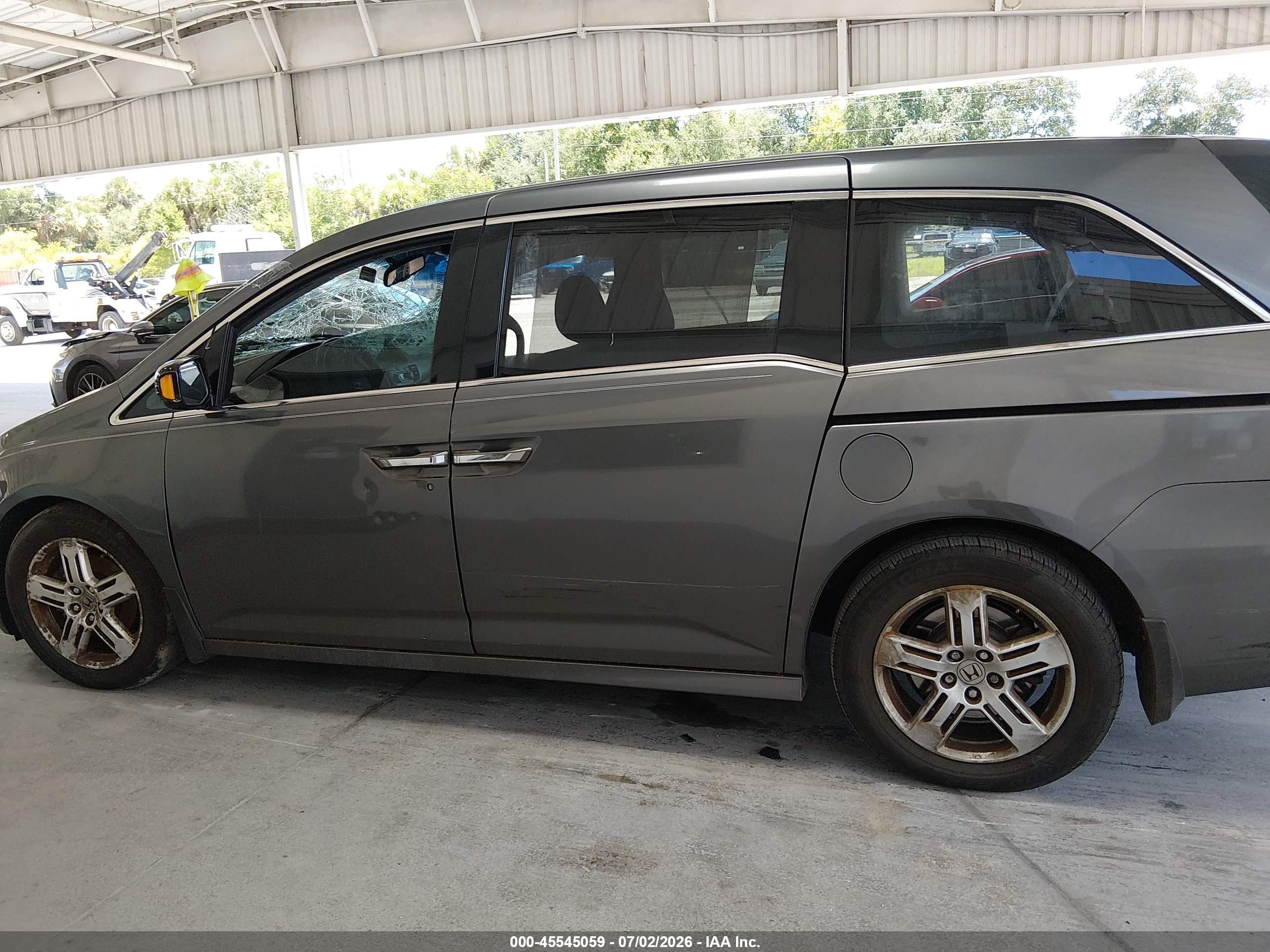 2012 Honda Odyssey Touring/touring Elite Gray vin: 5FNRL5H90CB128534
