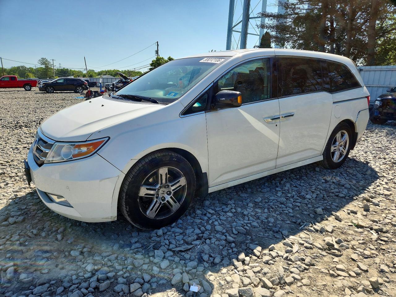 2012 Honda Odyssey Touring Белый vin: 5FNRL5H90CB143292