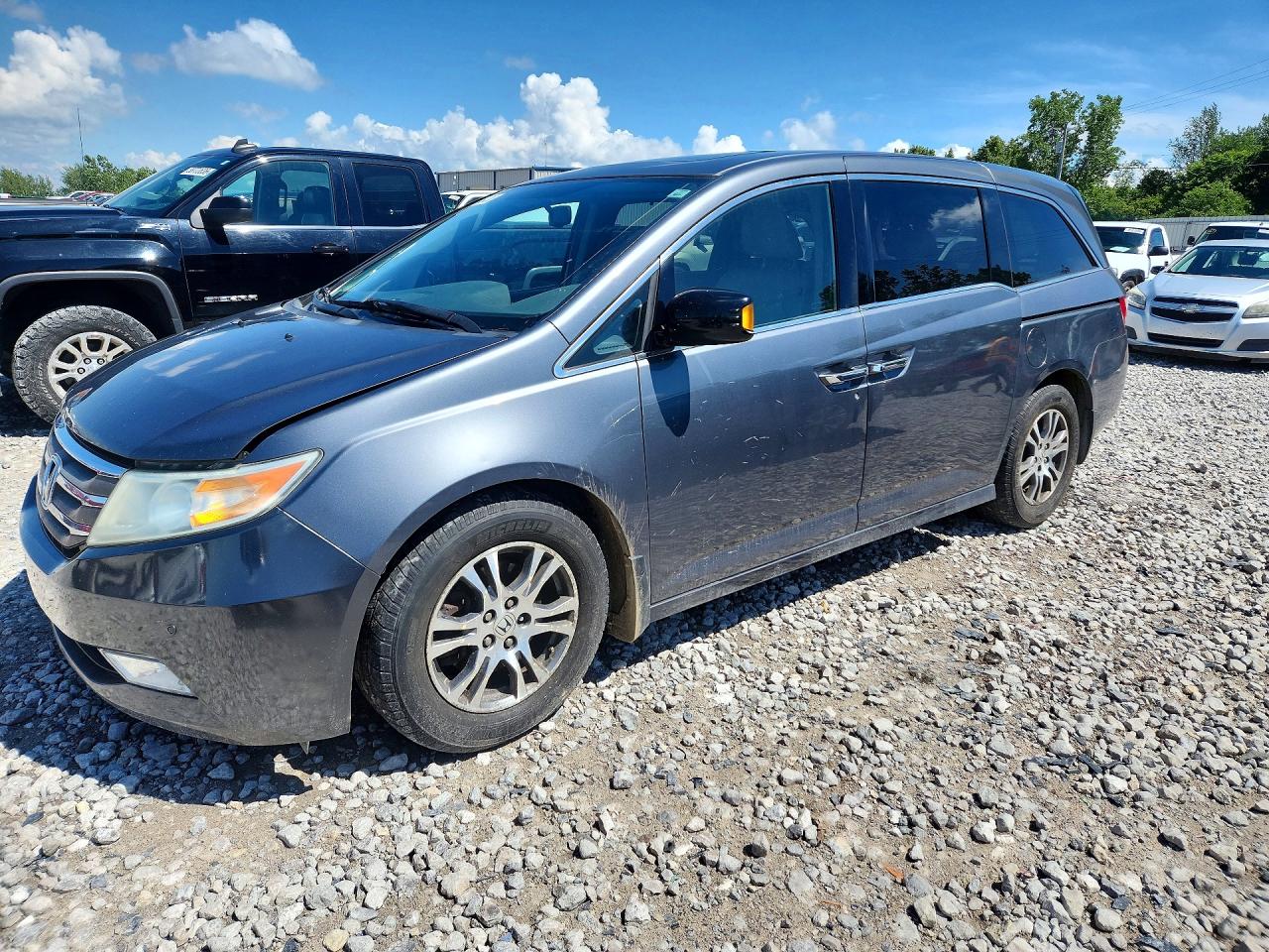 2013 Honda Odyssey Touring Gray vin: 5FNRL5H90DB056073