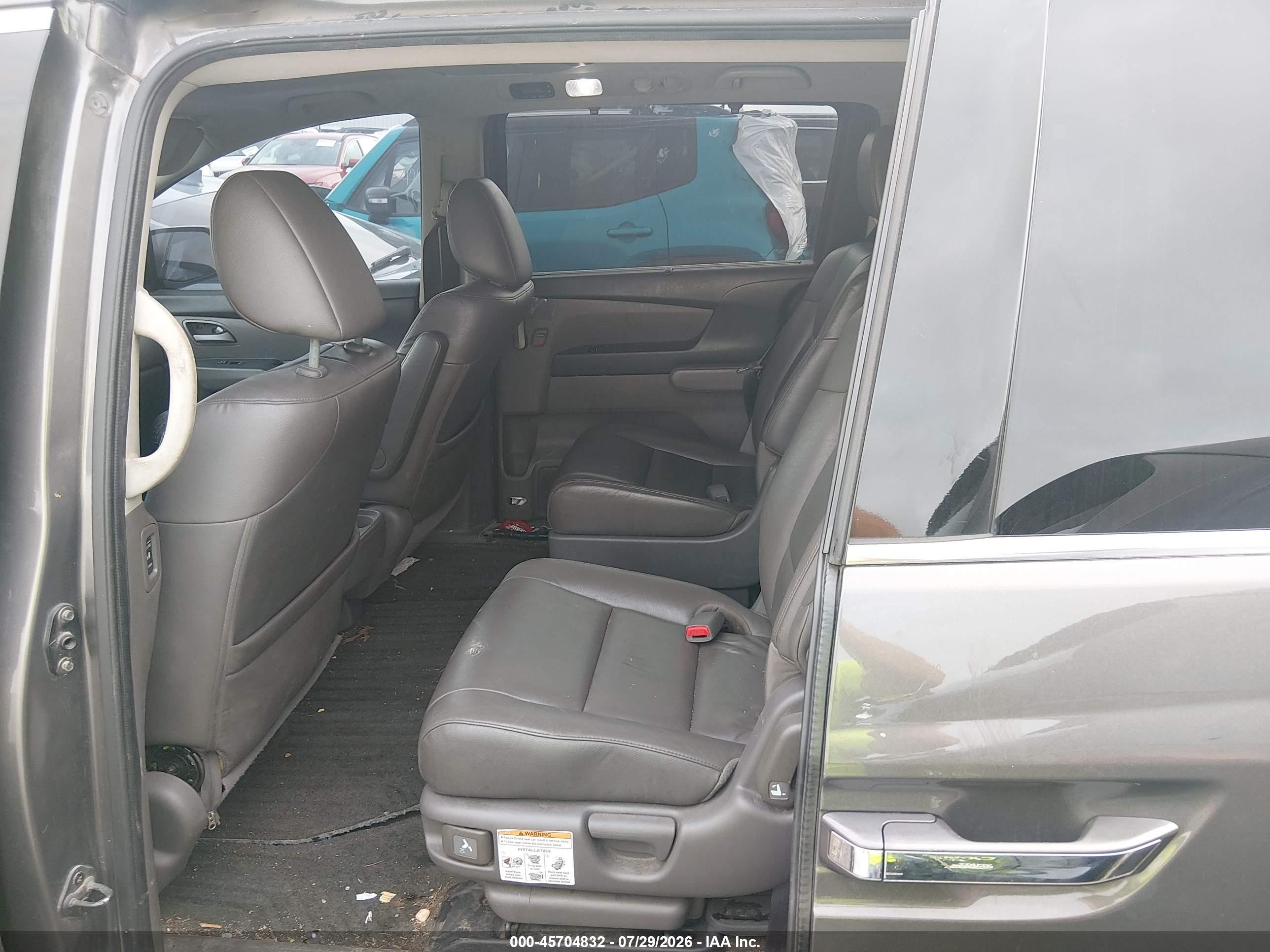 2013 Honda Odyssey Touring/touring Elite Gray vin: 5FNRL5H90DB071463