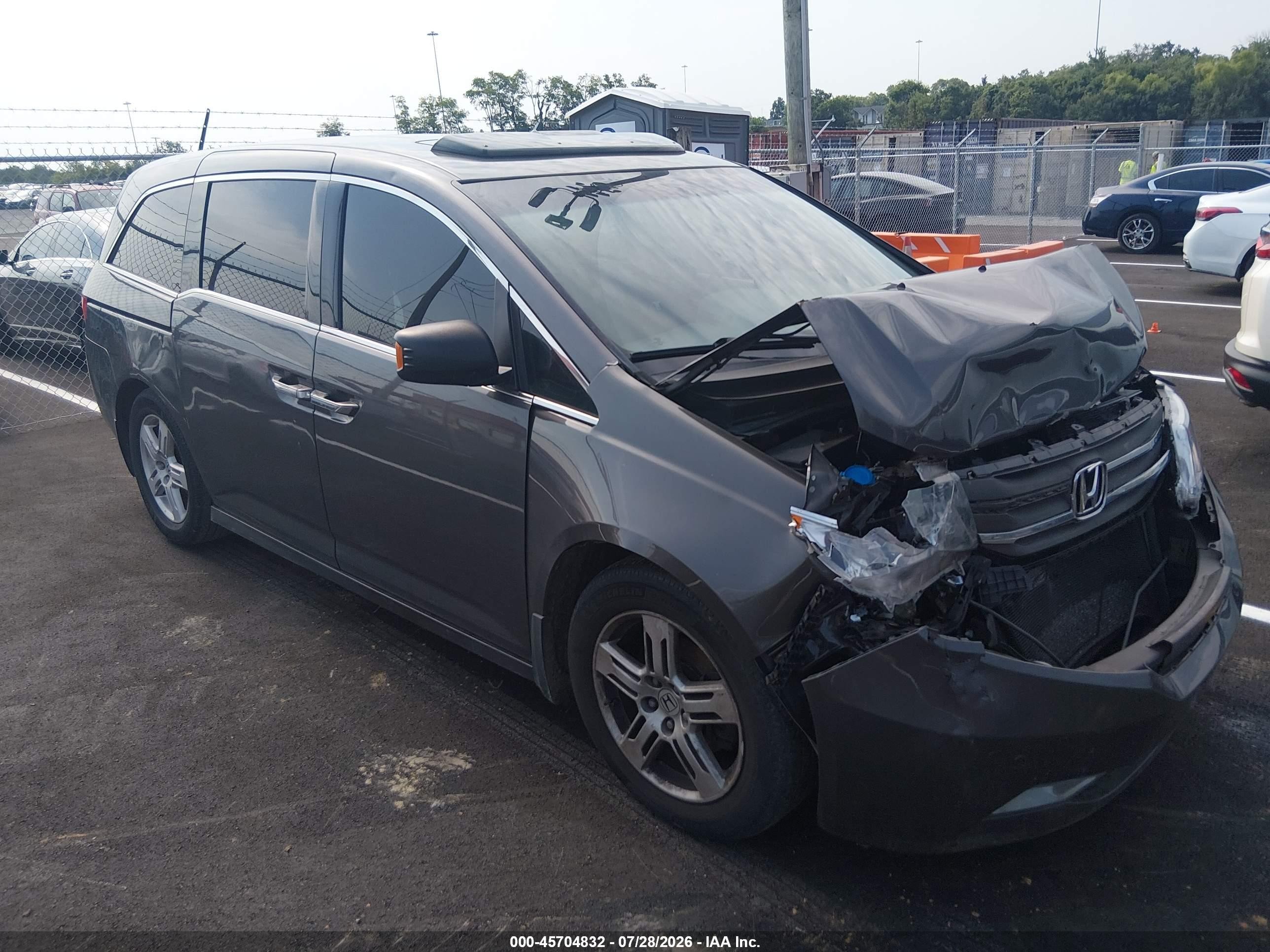 2013 Honda Odyssey Touring/touring Elite Серый vin: 5FNRL5H90DB071463