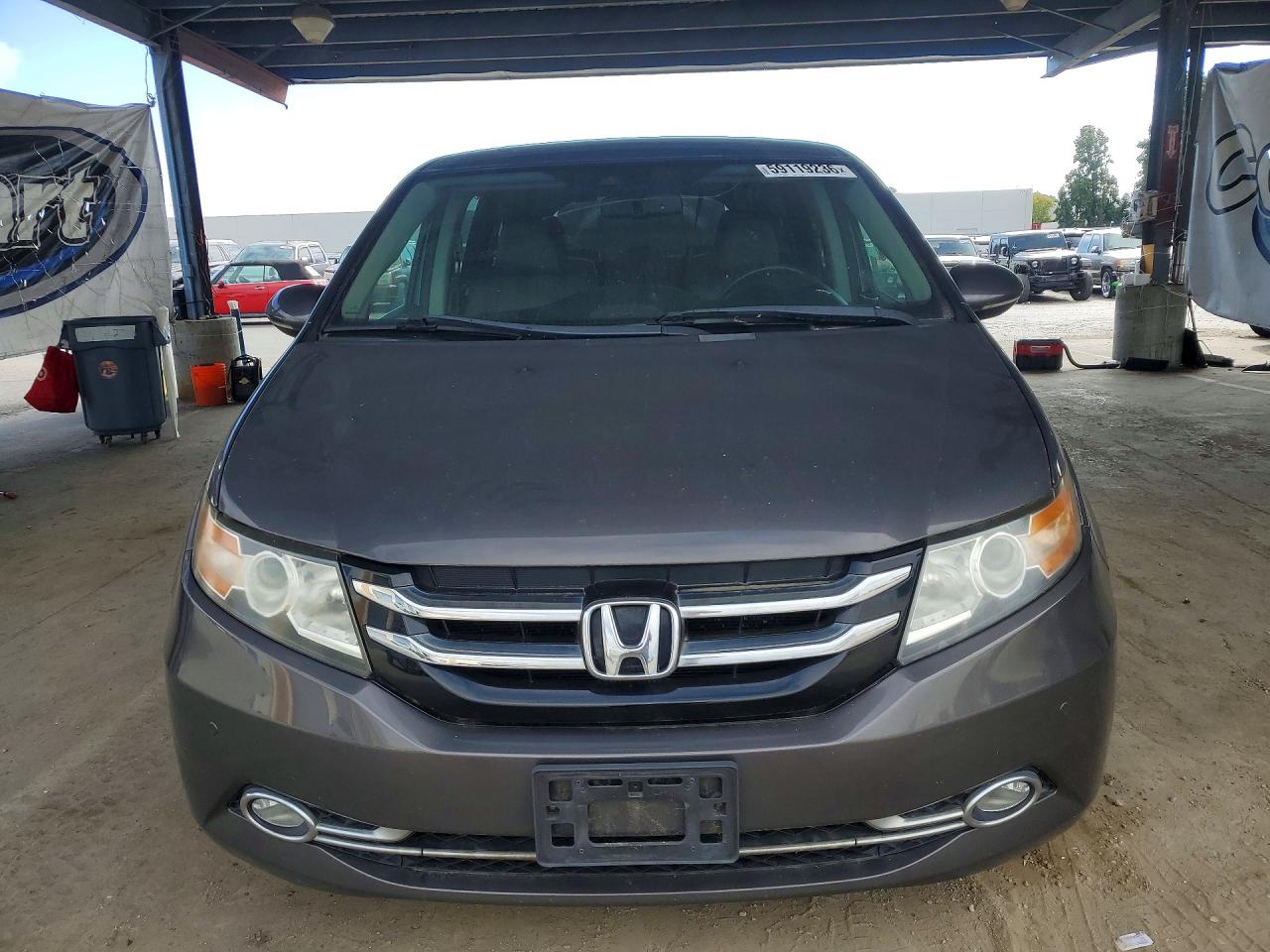 2014 Honda Odyssey Touring Gray vin: 5FNRL5H90EB010888