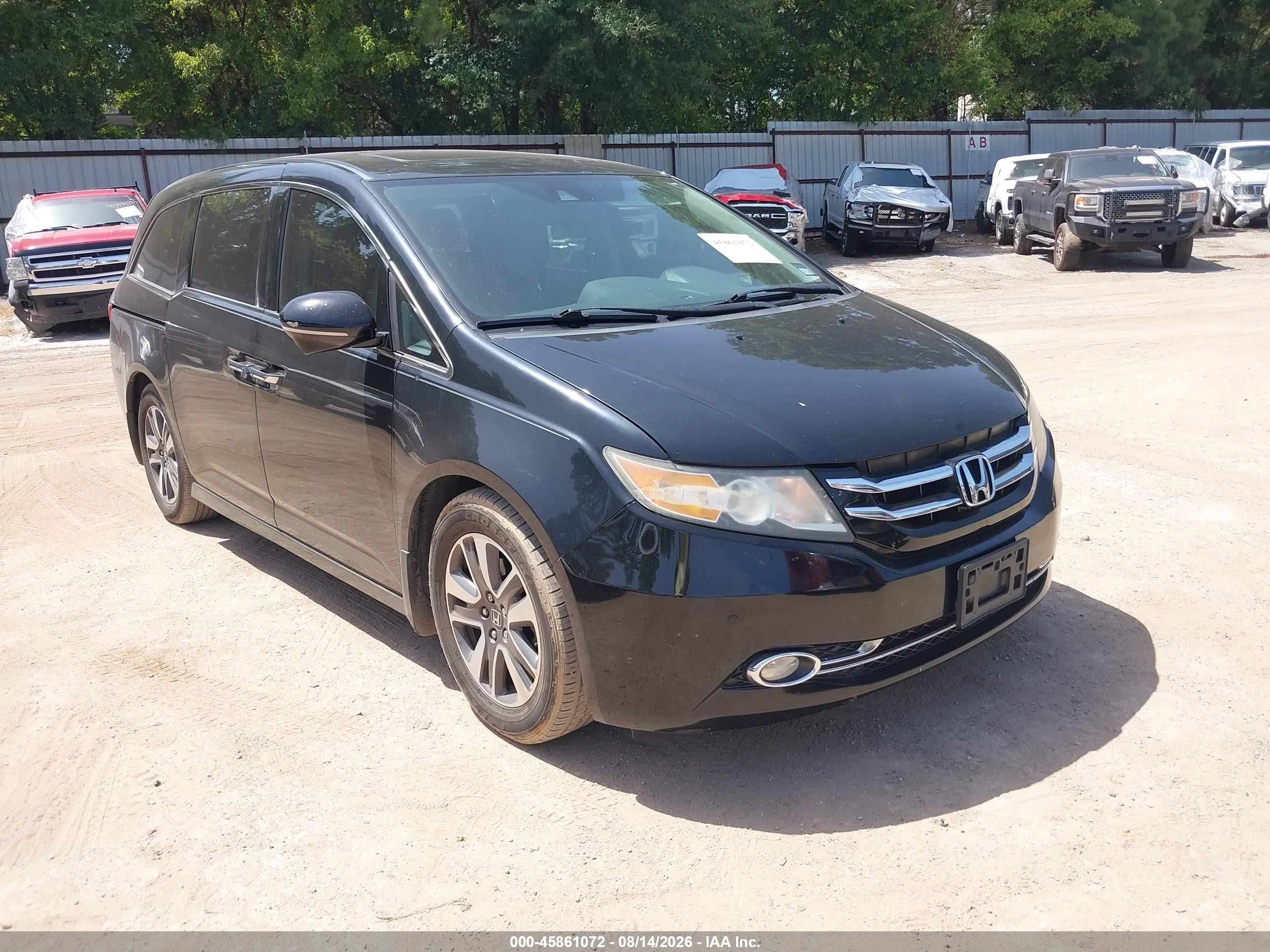 2014 Honda Odyssey Touring/touring Elite Black vin: 5FNRL5H90EB015184