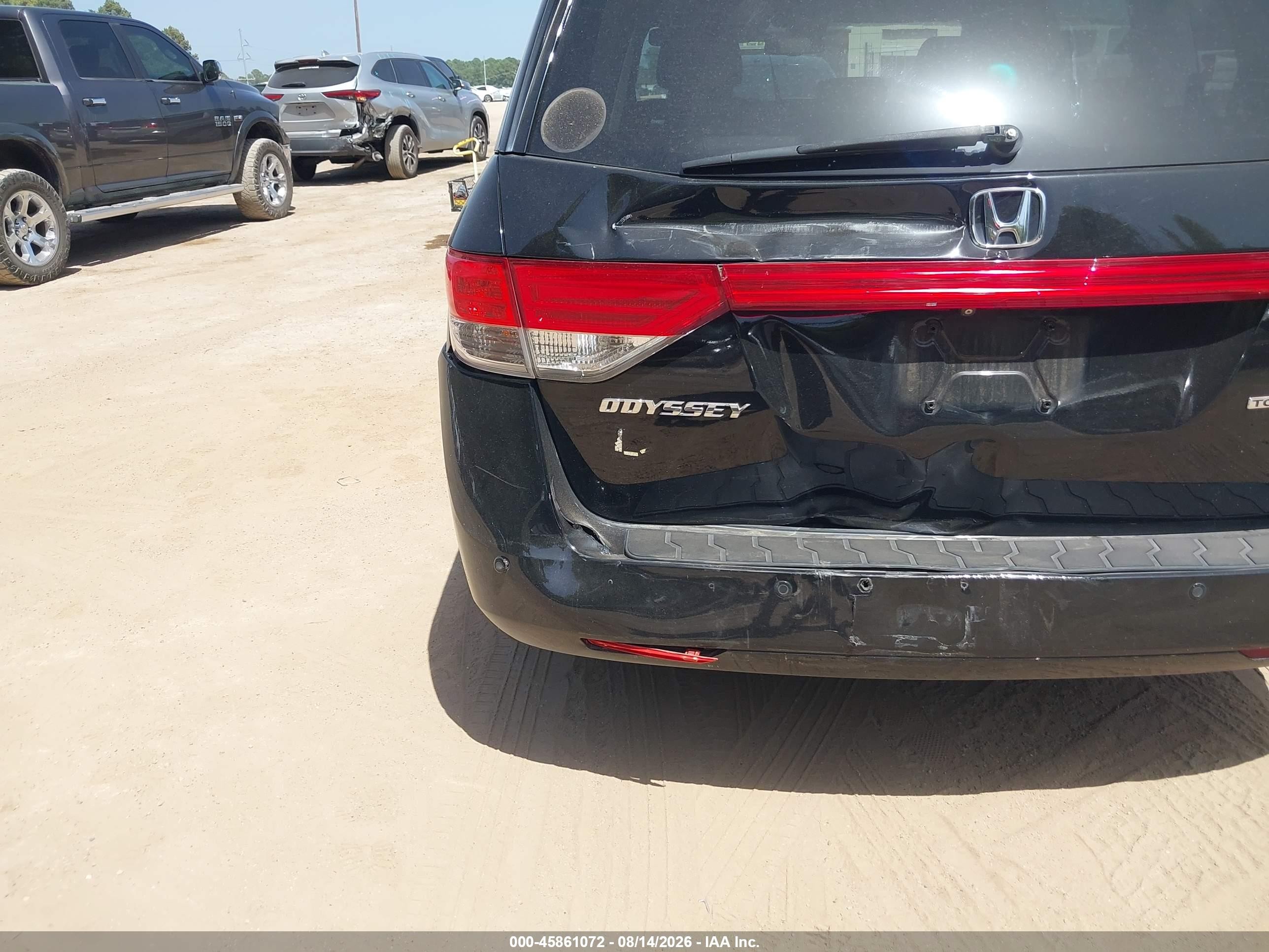 2014 Honda Odyssey Touring/touring Elite Black vin: 5FNRL5H90EB015184