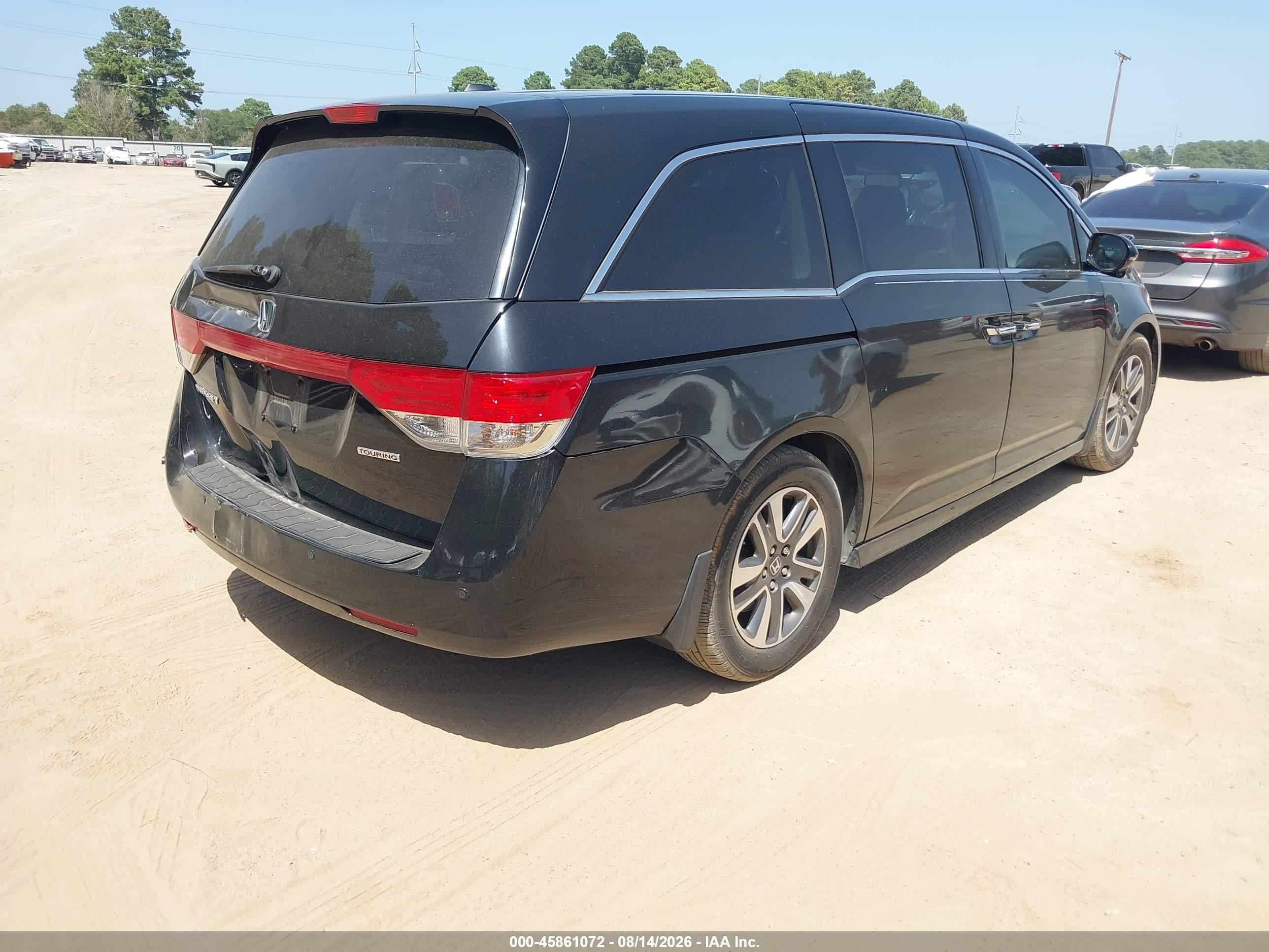 2014 Honda Odyssey Touring/touring Elite Black vin: 5FNRL5H90EB015184