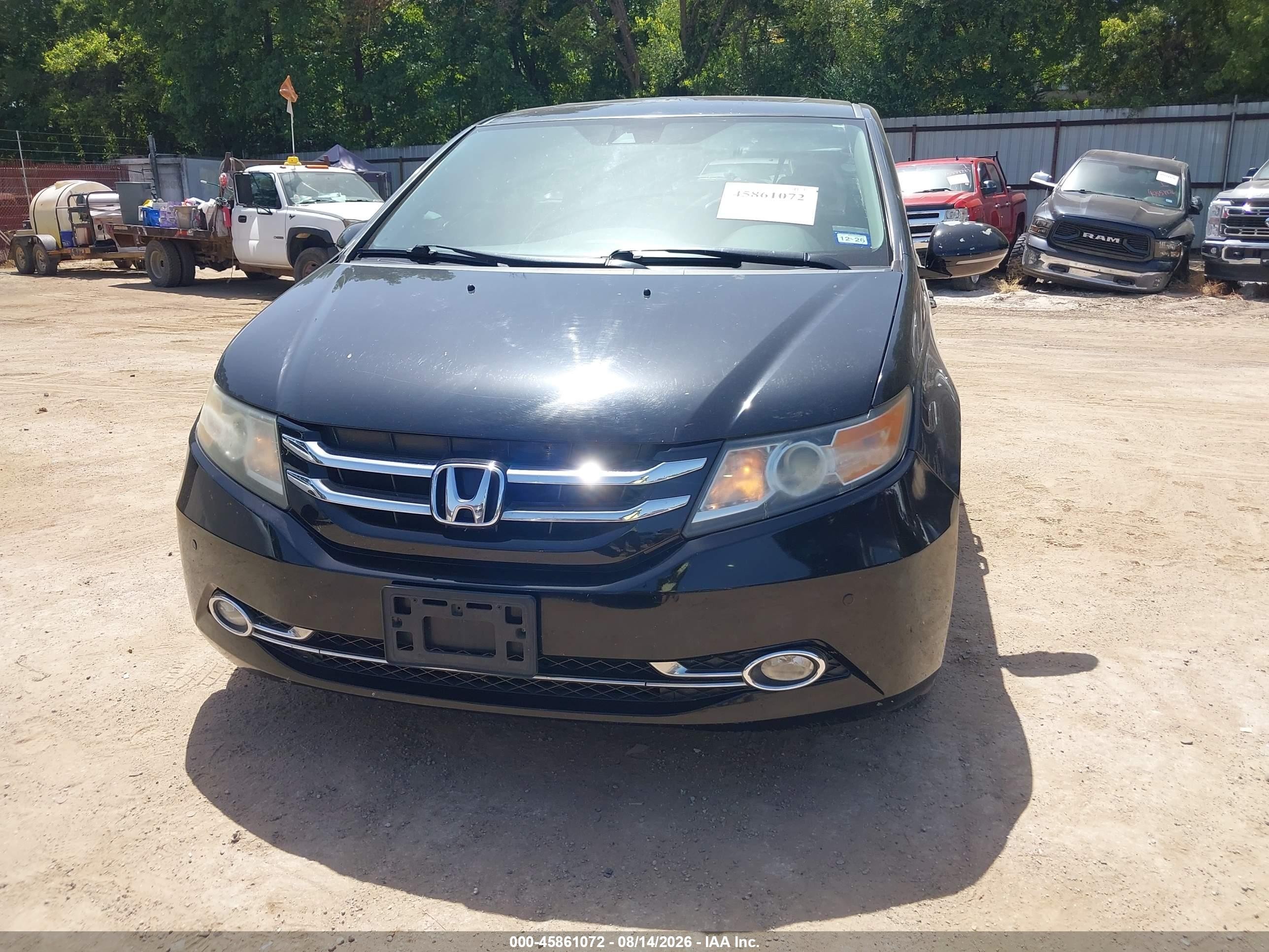 2014 Honda Odyssey Touring/touring Elite Black vin: 5FNRL5H90EB015184