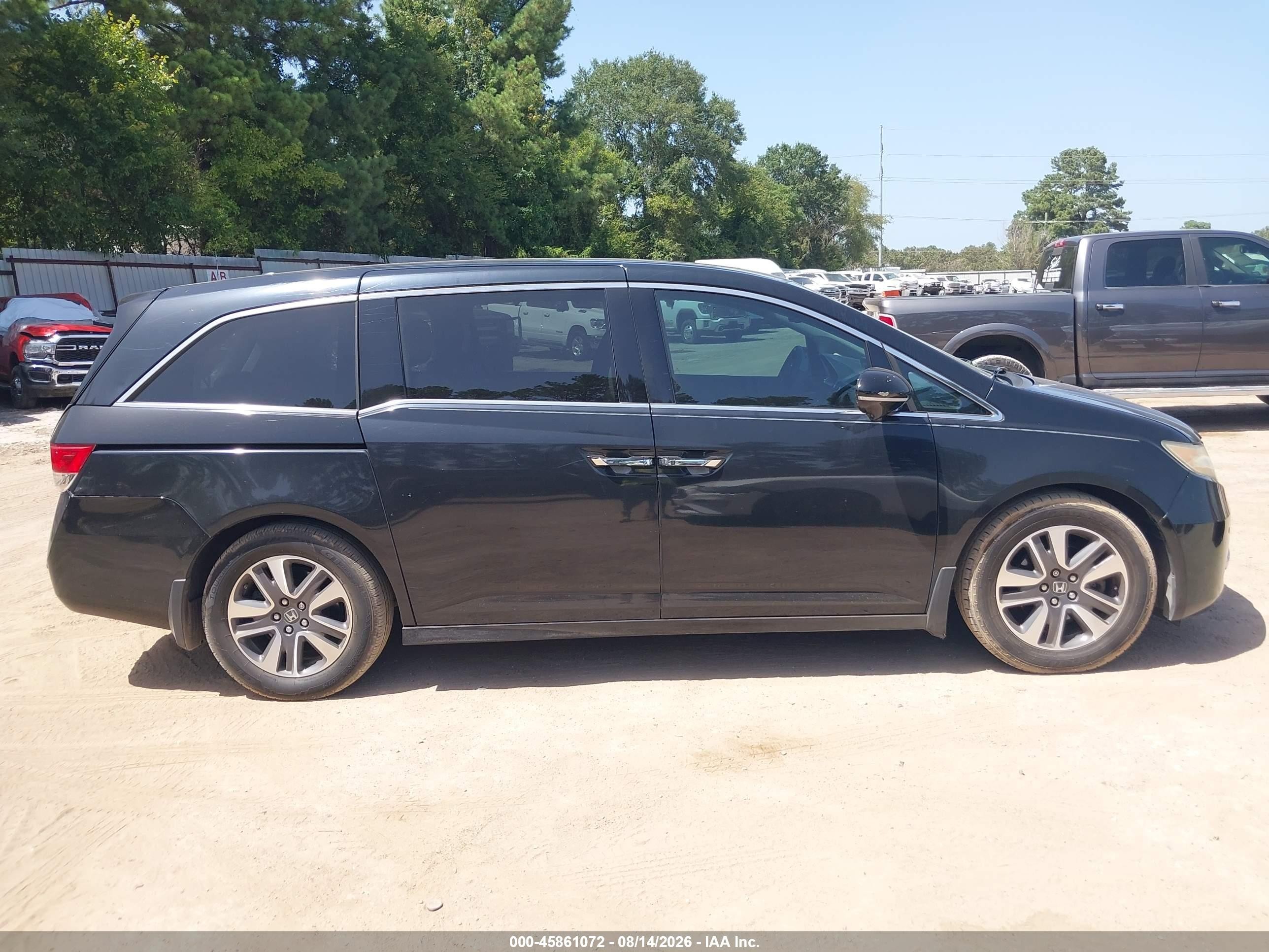 2014 Honda Odyssey Touring/touring Elite Black vin: 5FNRL5H90EB015184