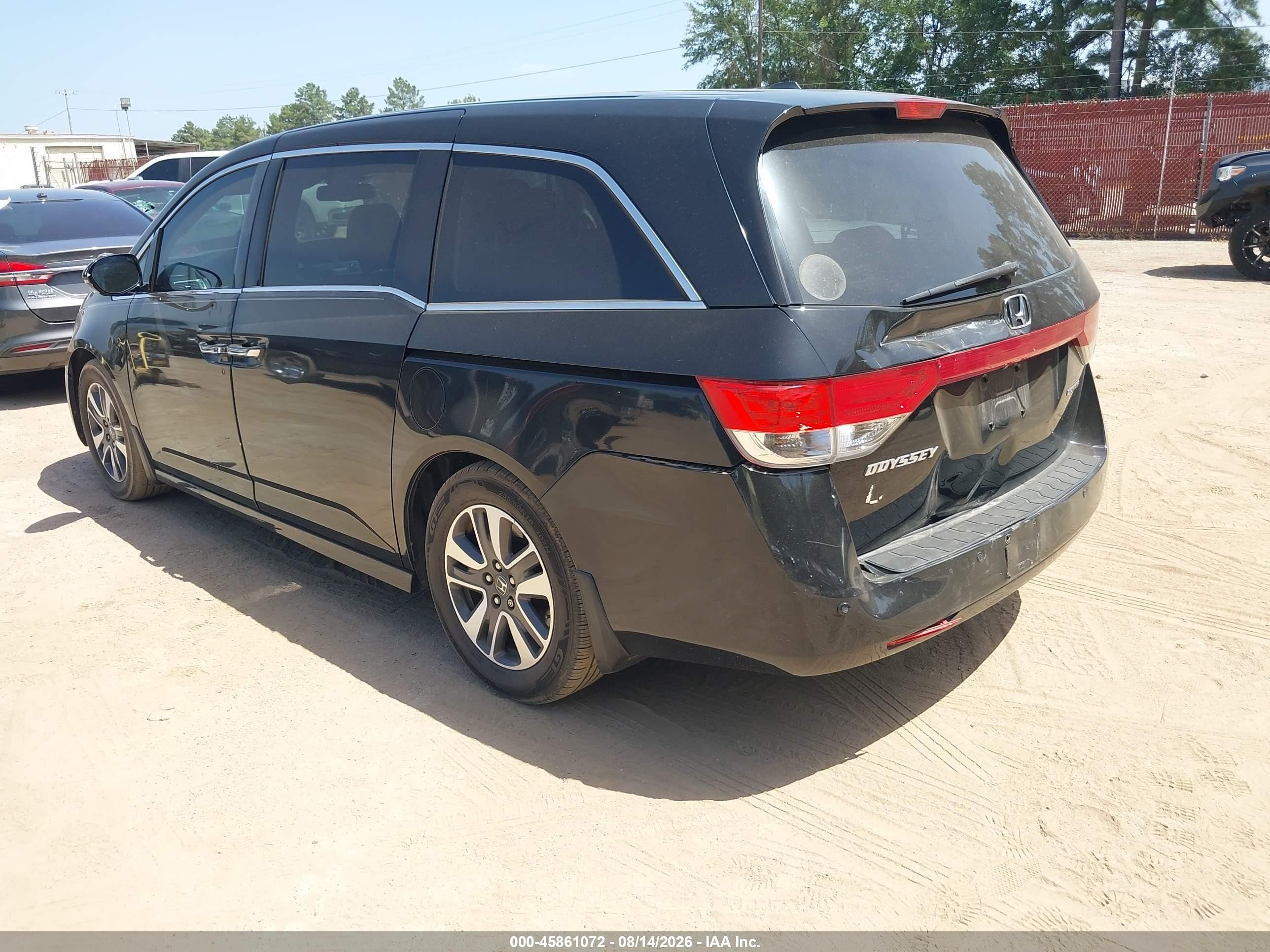 2014 Honda Odyssey Touring/touring Elite Black vin: 5FNRL5H90EB015184