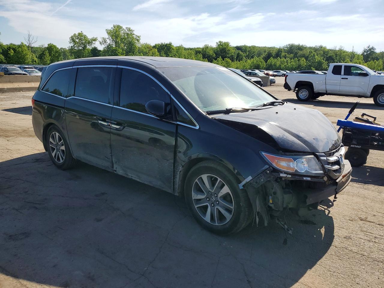 2014 Honda Odyssey Touring Черный vin: 5FNRL5H90EB024645