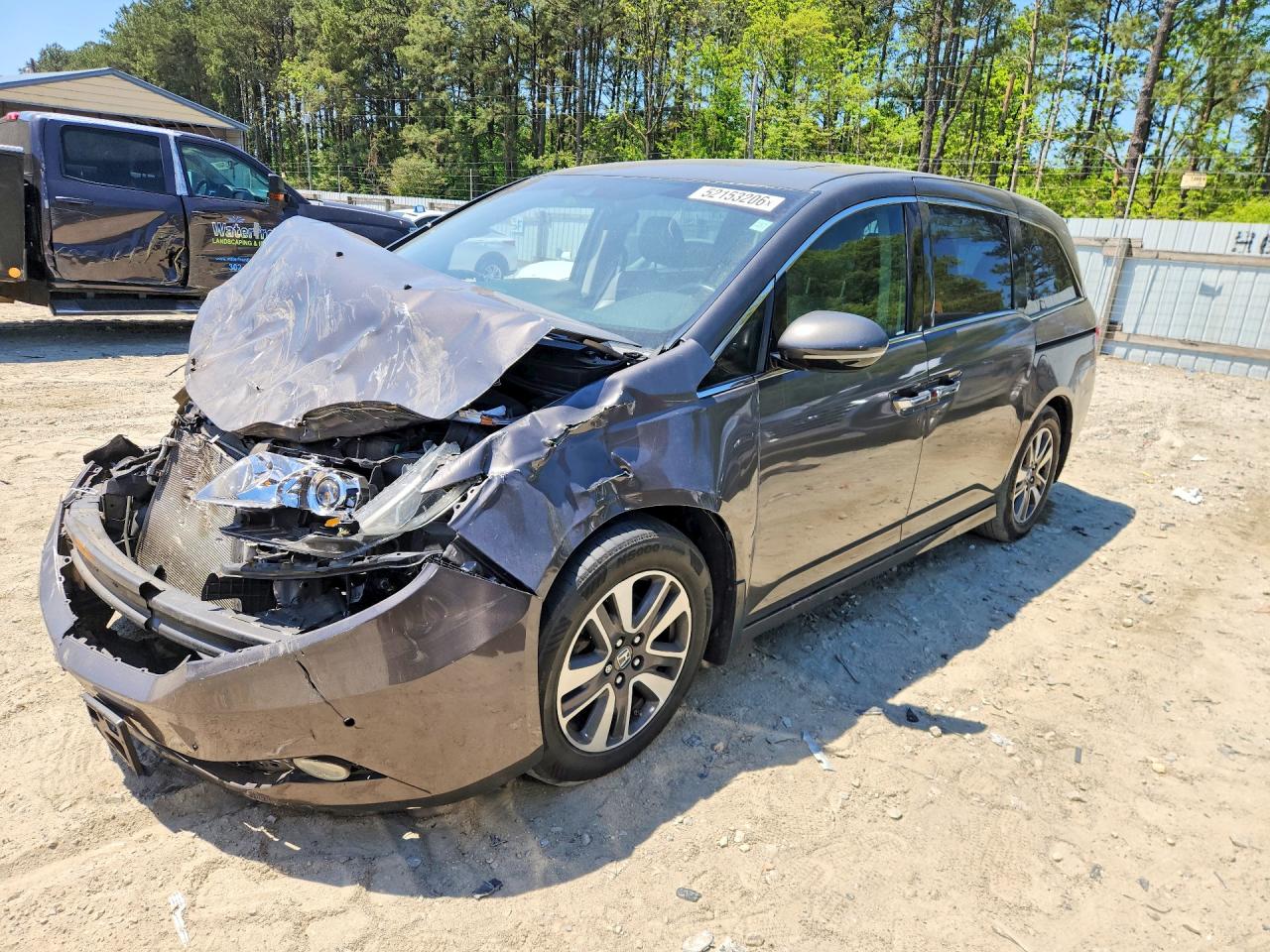 2014 Honda Odyssey Touring Gray vin: 5FNRL5H90EB070122