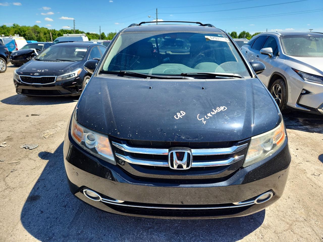 2014 Honda Odyssey Black vin: 5FNRL5H90EB081847