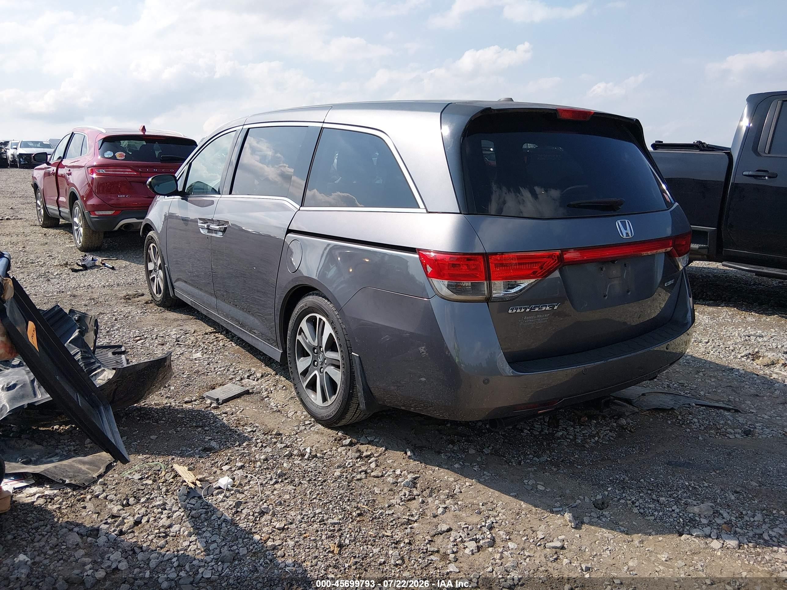 2014 Honda Odyssey Touring/touring Elite Gray vin: 5FNRL5H90EB084666