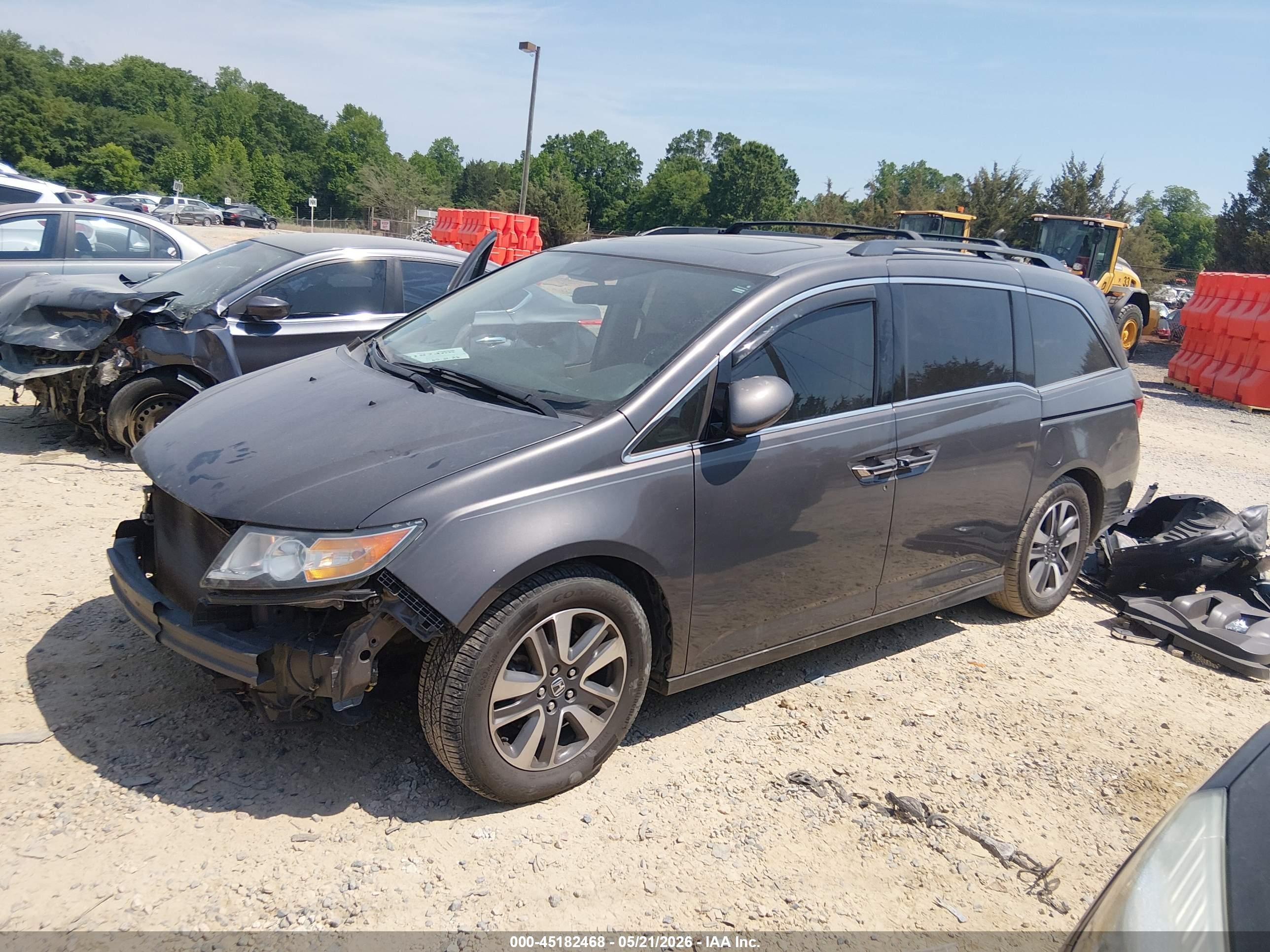 2014 Honda Odyssey Touring/touring Elite Gray vin: 5FNRL5H90EB105029