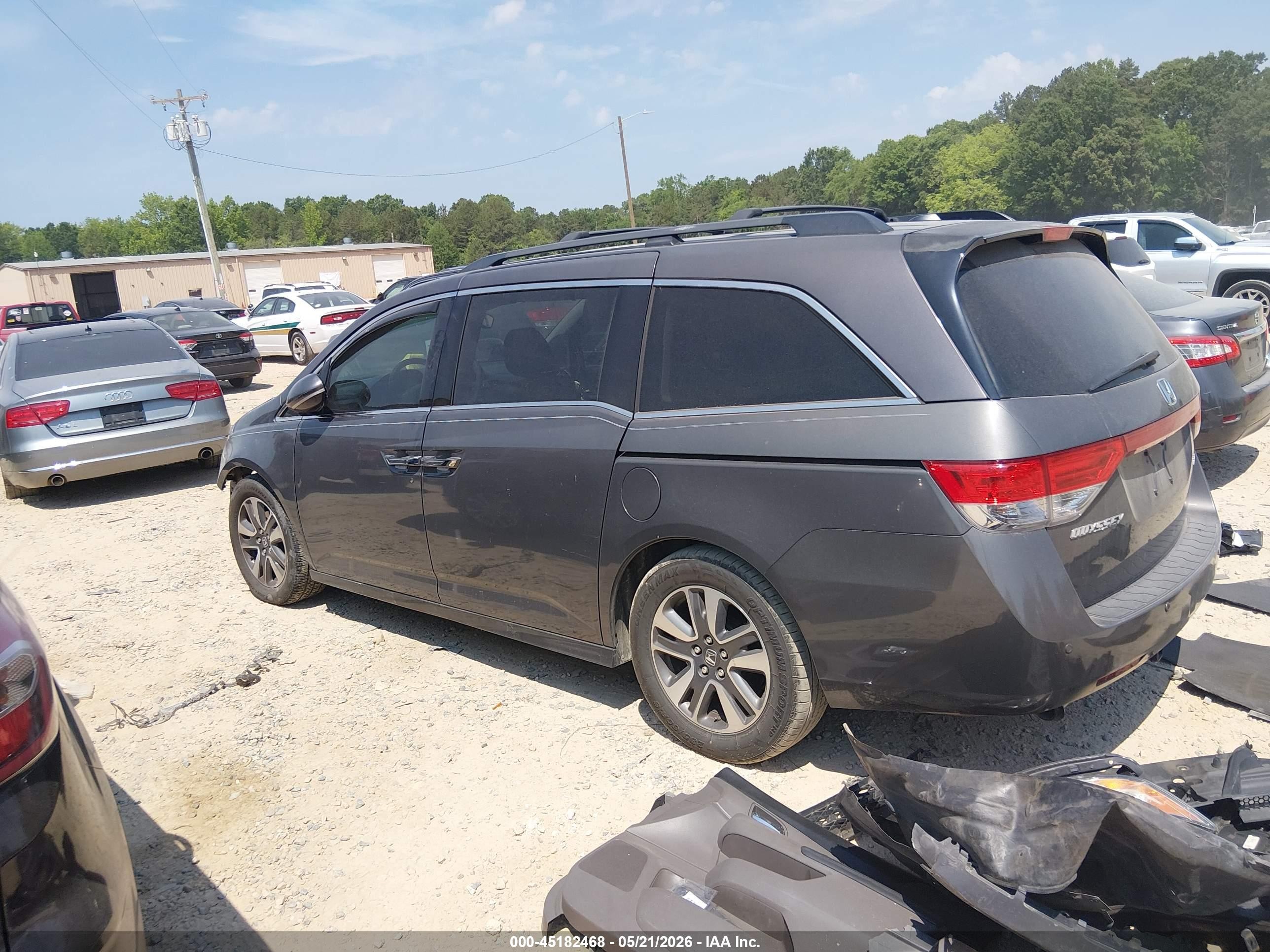 2014 Honda Odyssey Touring/touring Elite Gray vin: 5FNRL5H90EB105029