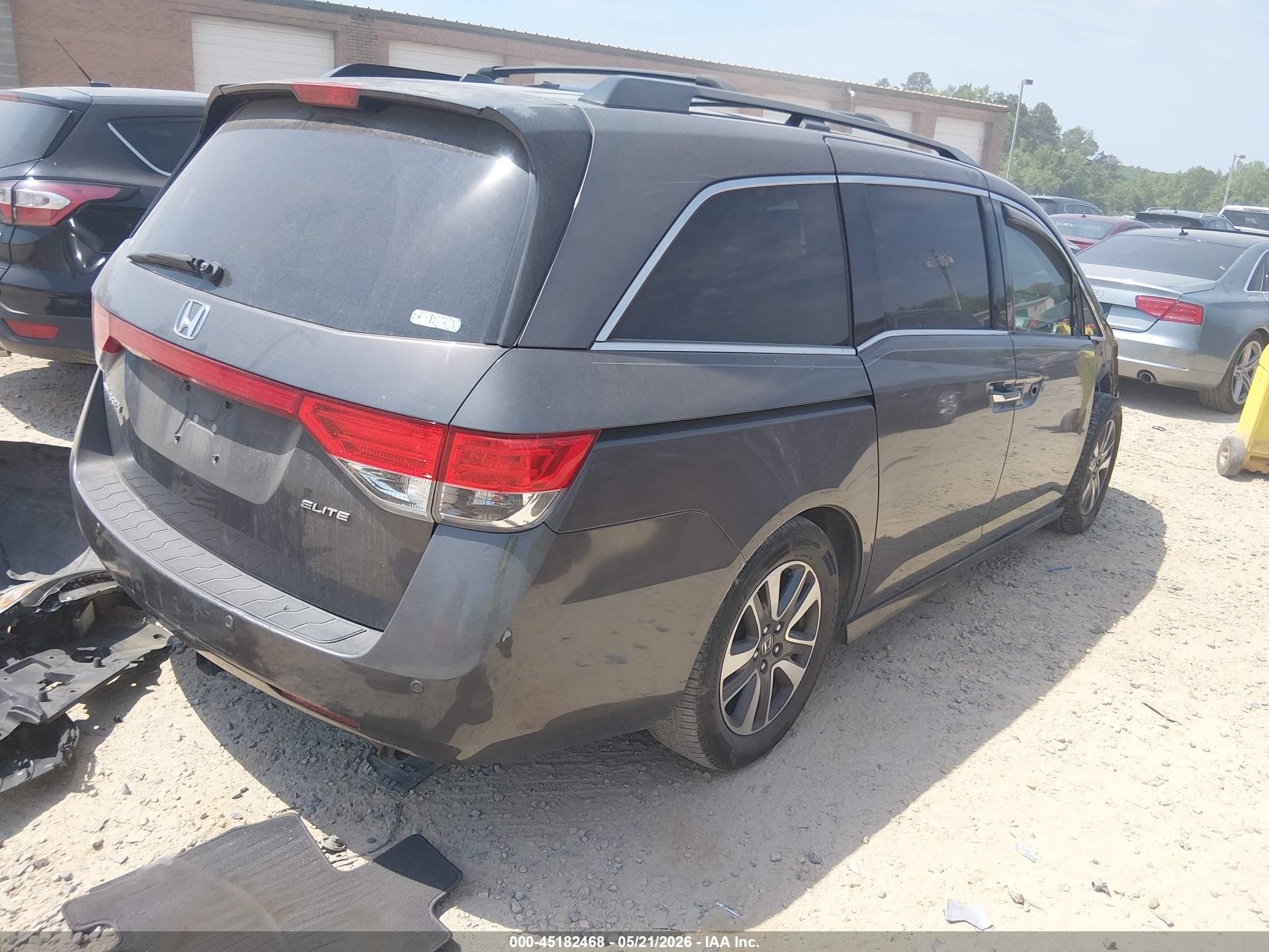 2014 Honda Odyssey Touring/touring Elite Gray vin: 5FNRL5H90EB105029