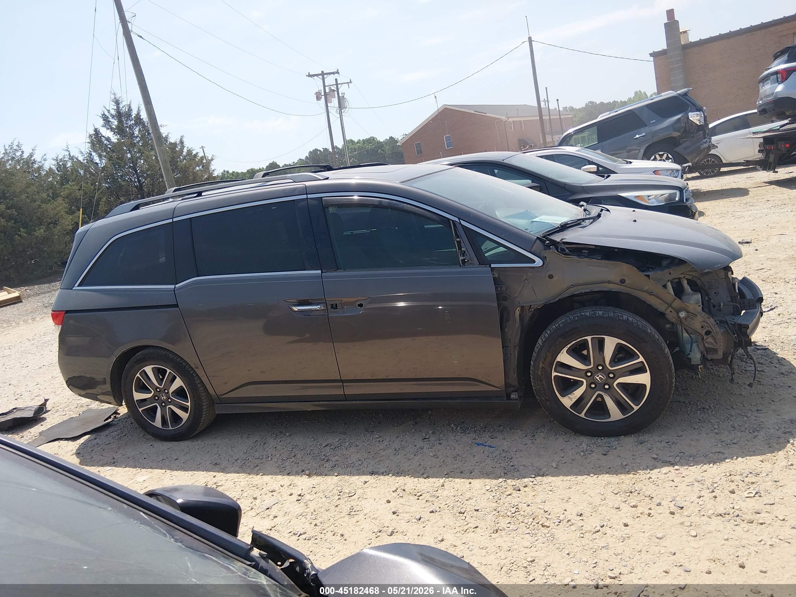 2014 Honda Odyssey Touring/touring Elite Gray vin: 5FNRL5H90EB105029