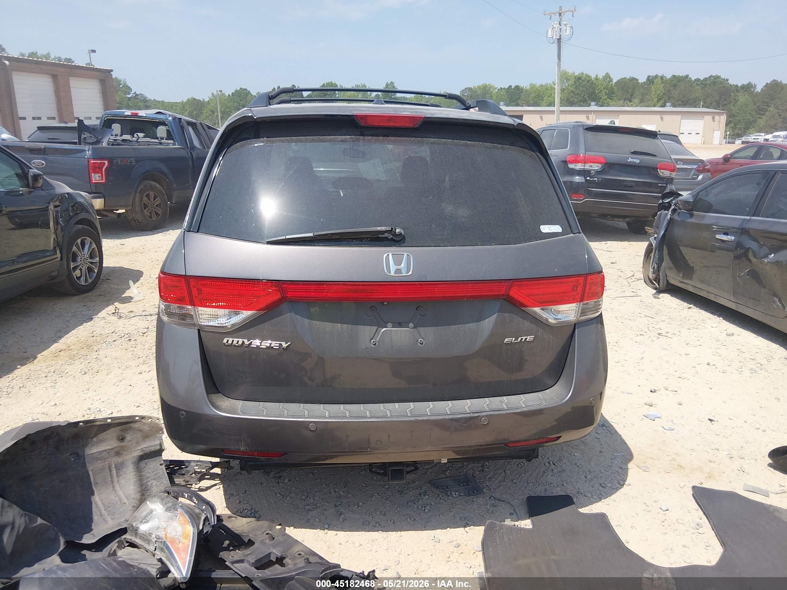 2014 Honda Odyssey Touring/touring Elite Gray vin: 5FNRL5H90EB105029